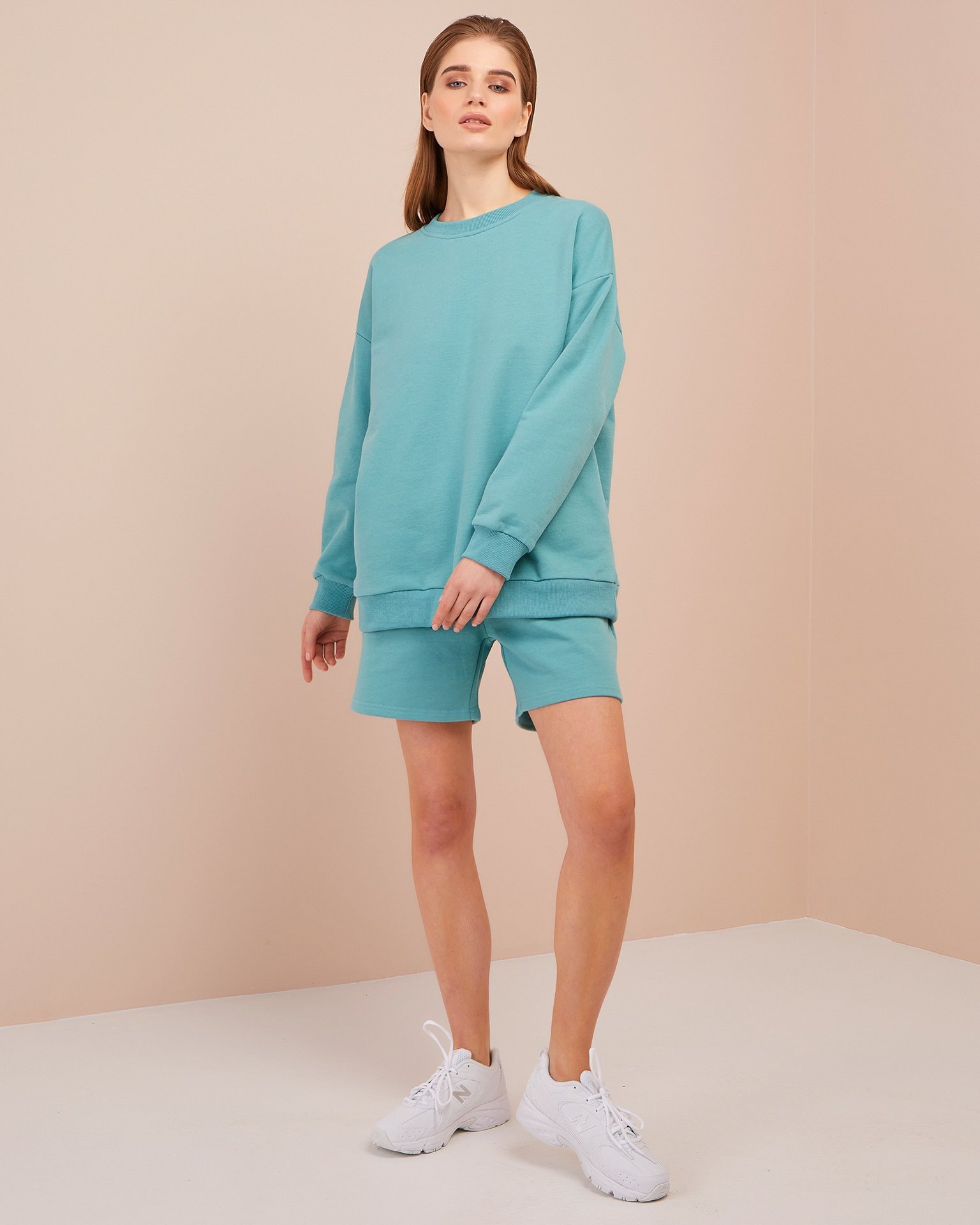 Sporty Shorts Set, Turquoise — photo 4