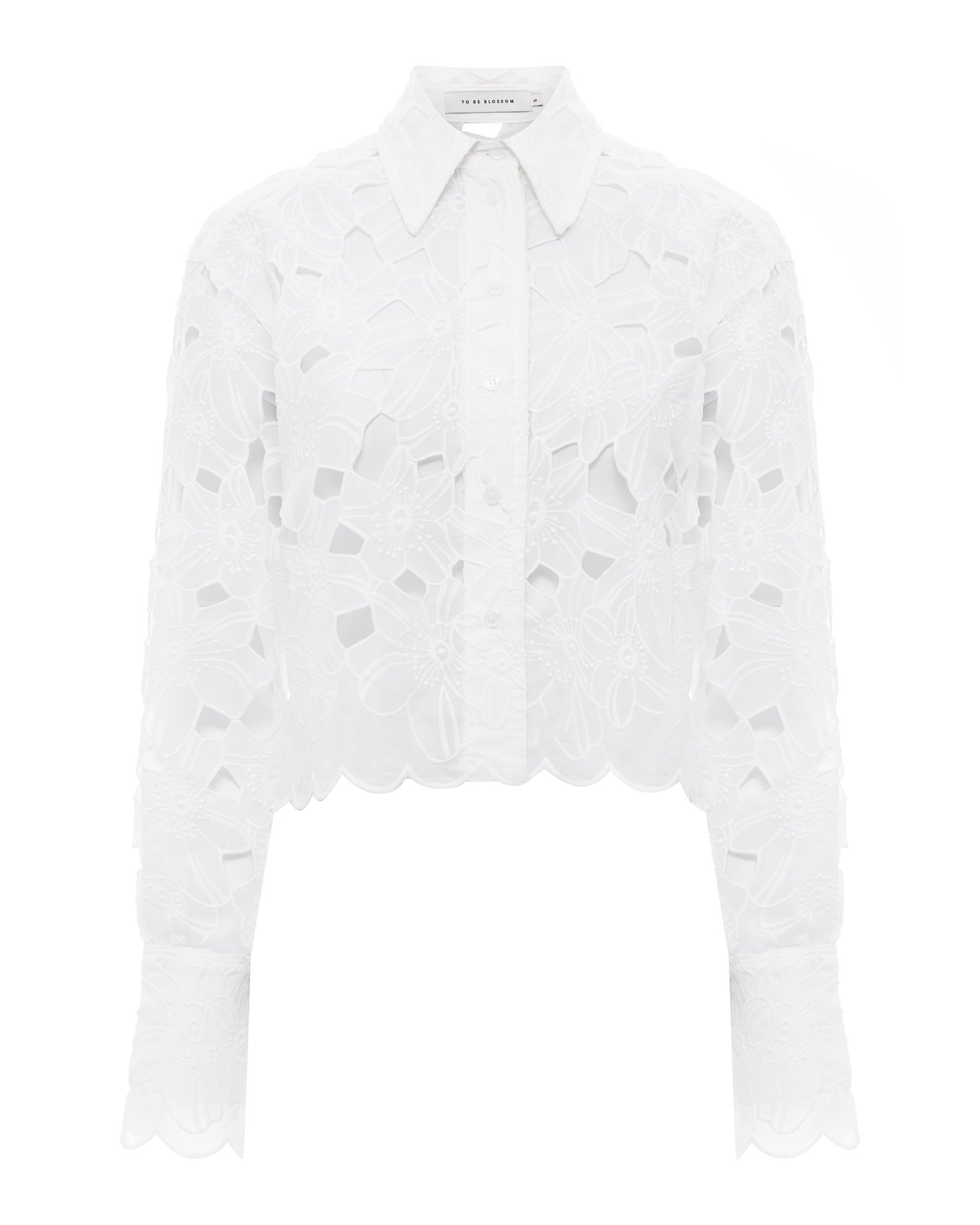 White lace blouse, White — photo 7