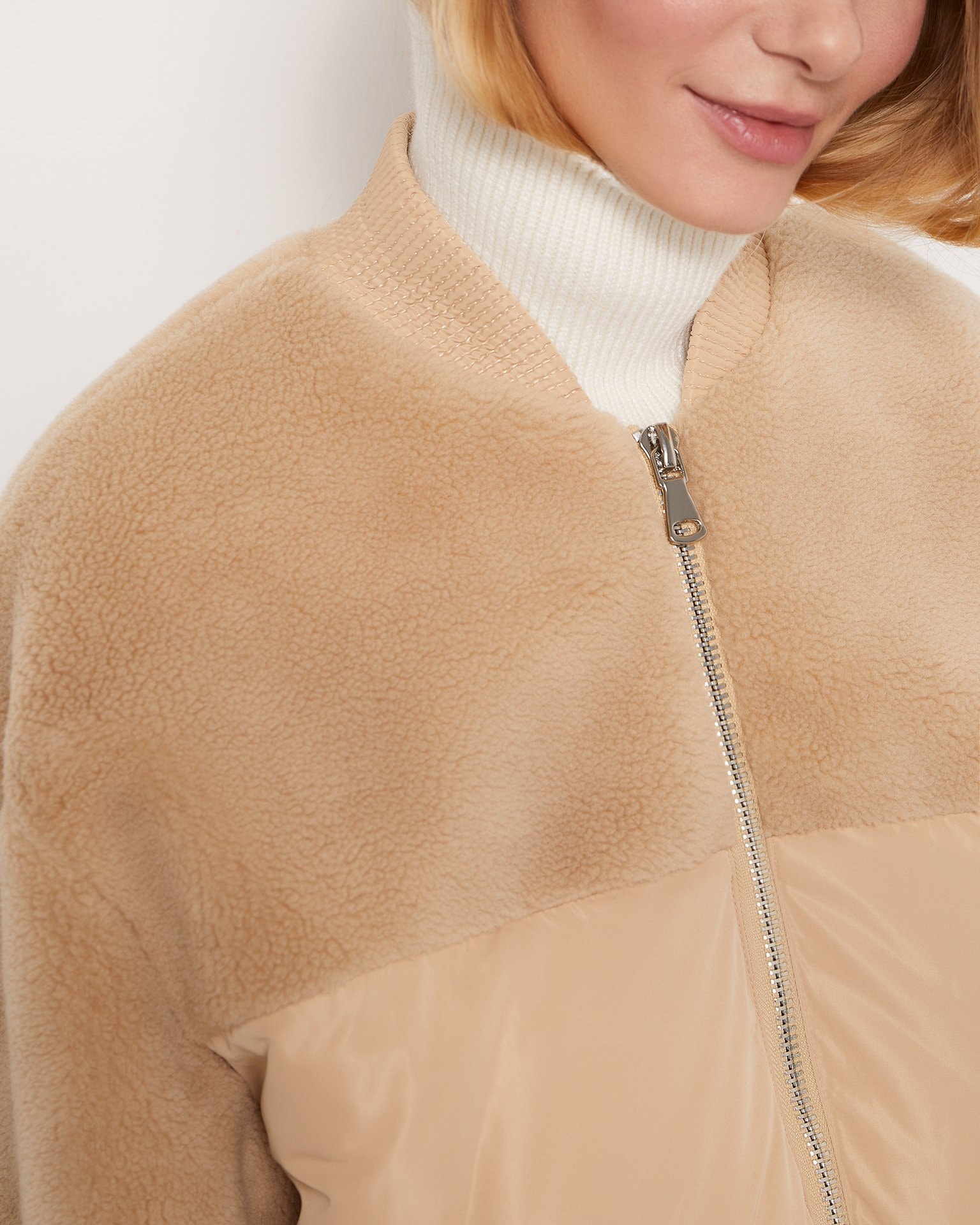 Short bomber jacket, Brown — photo 7