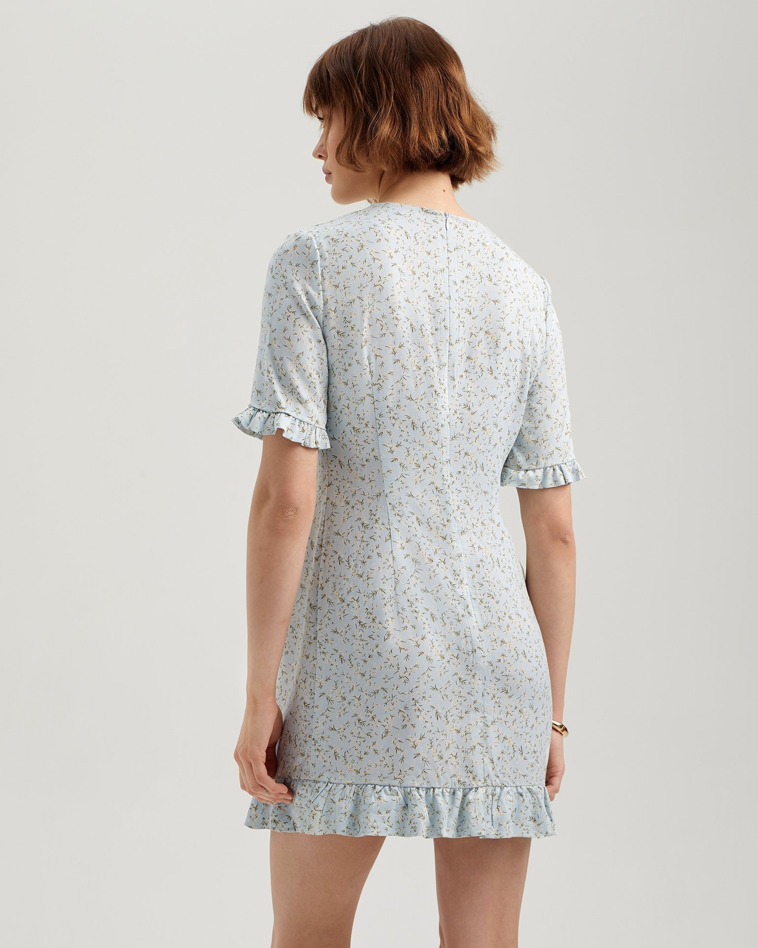 Ruffle dress, Azure — photo 4