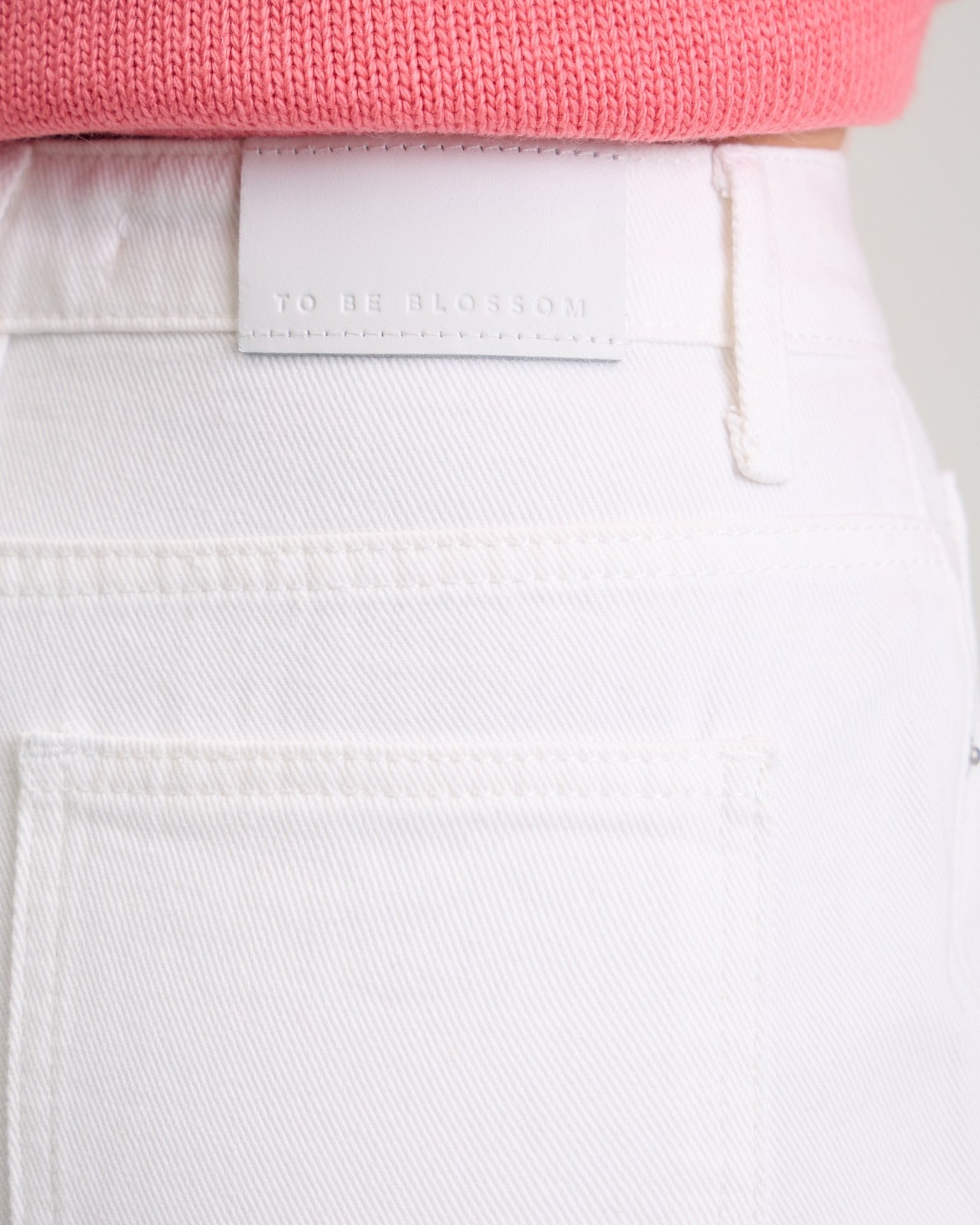 White cropped jeans, White — photo 10