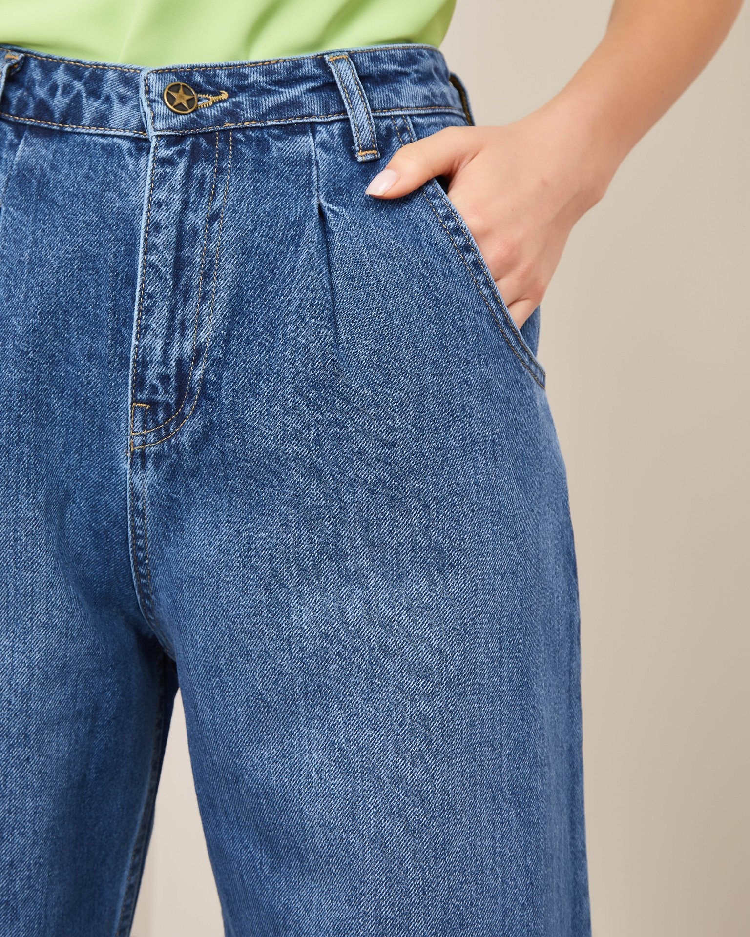 Denim banana jeans, Sky blue — photo 4
