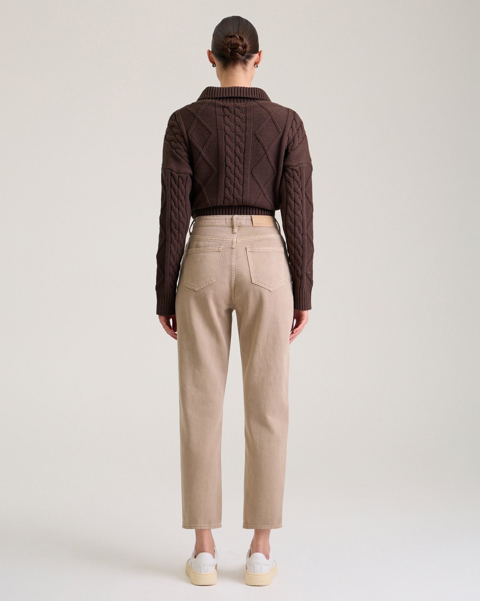 Beige mom jeans, Beige — photo 4