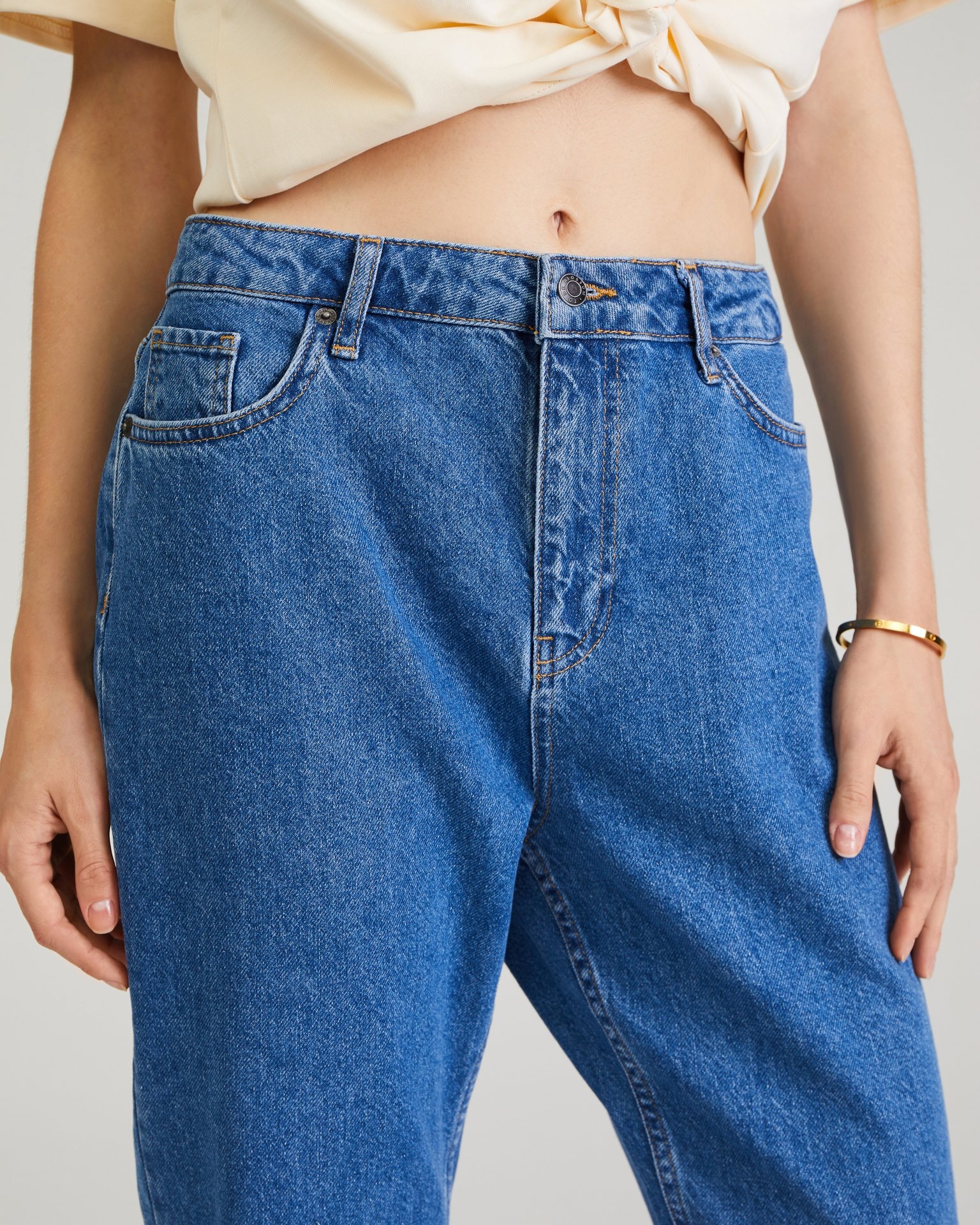 Light blue mom jeans, Blue — photo 9