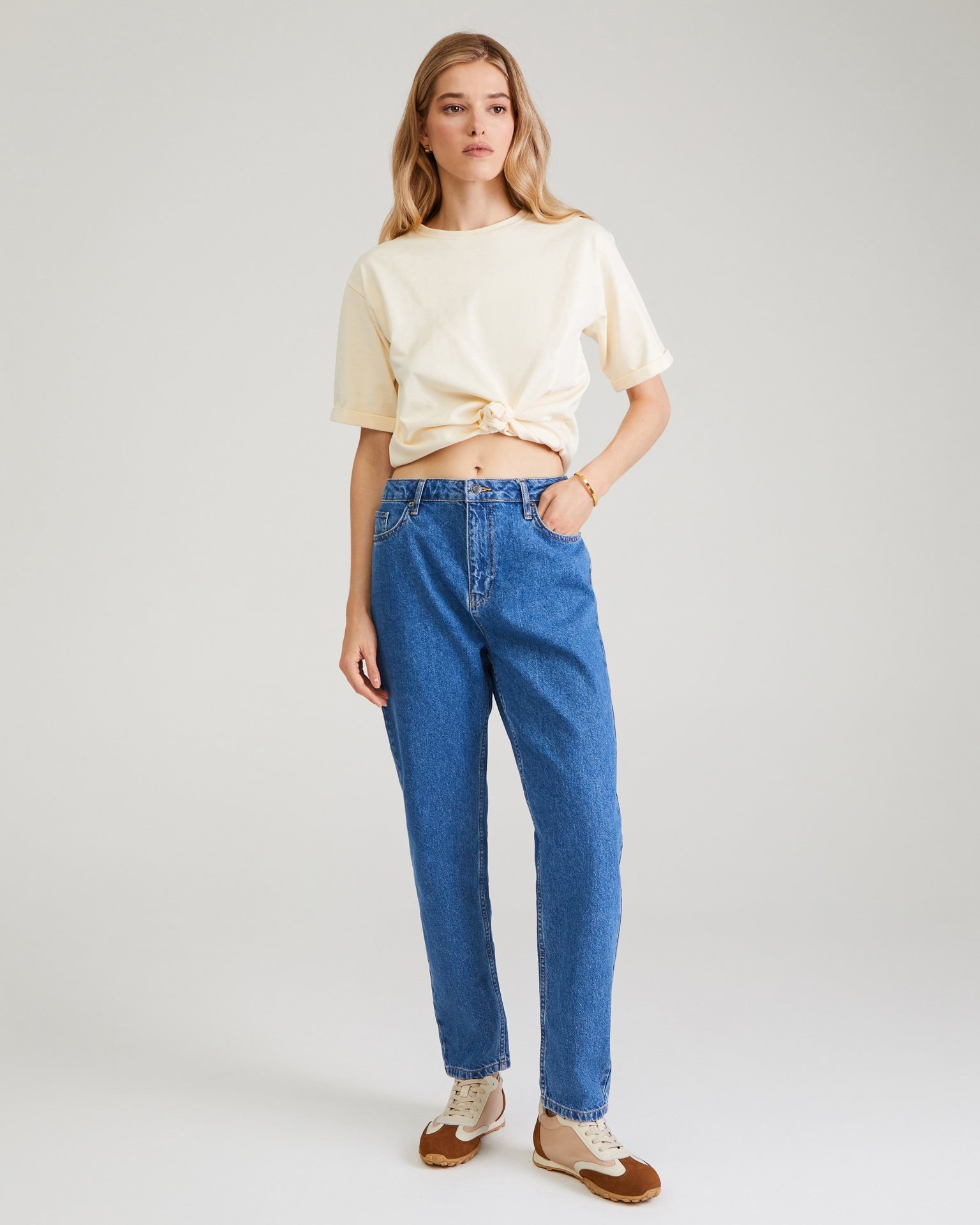 Light blue mom jeans, Blue — photo 2