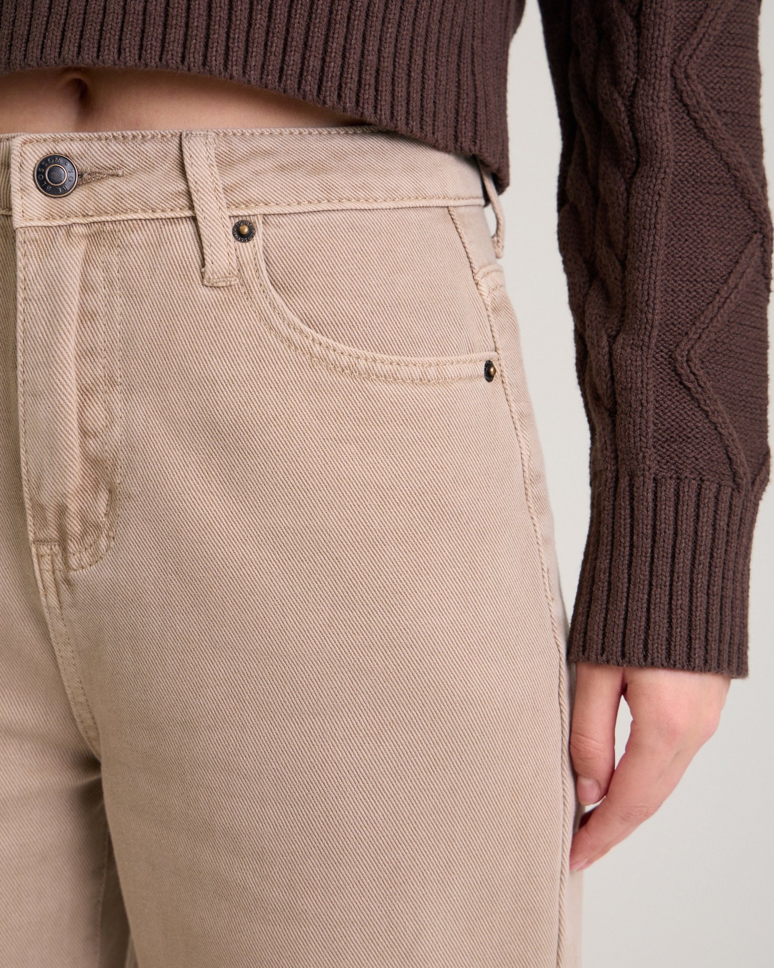Beige mom jeans, Beige — photo 8