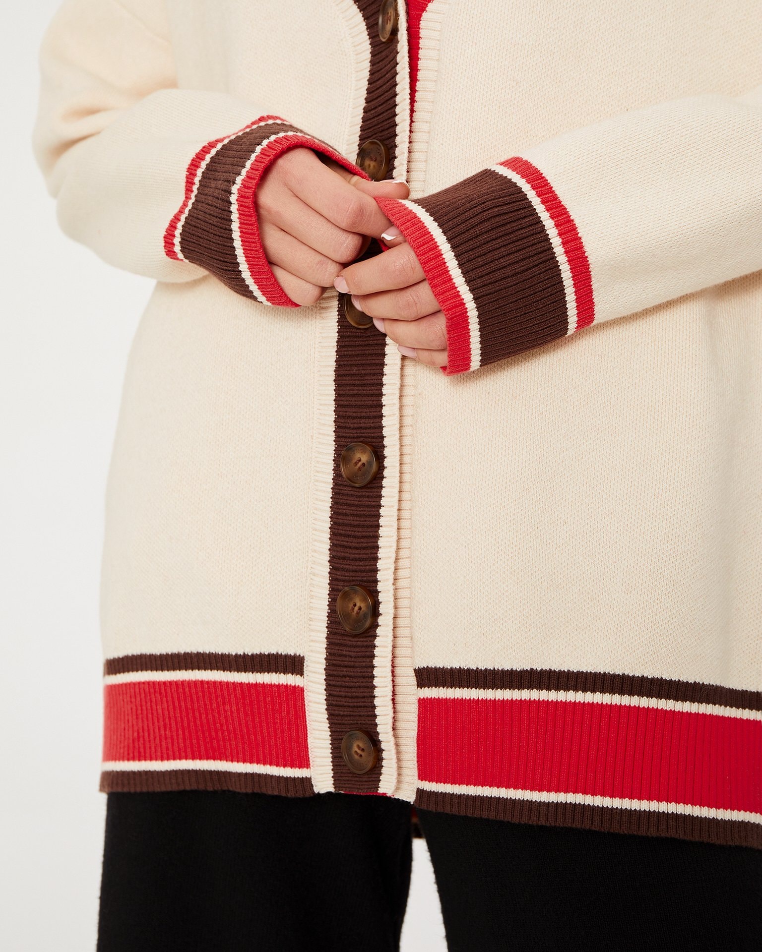 Longline Cardigan, Milky — photo 7