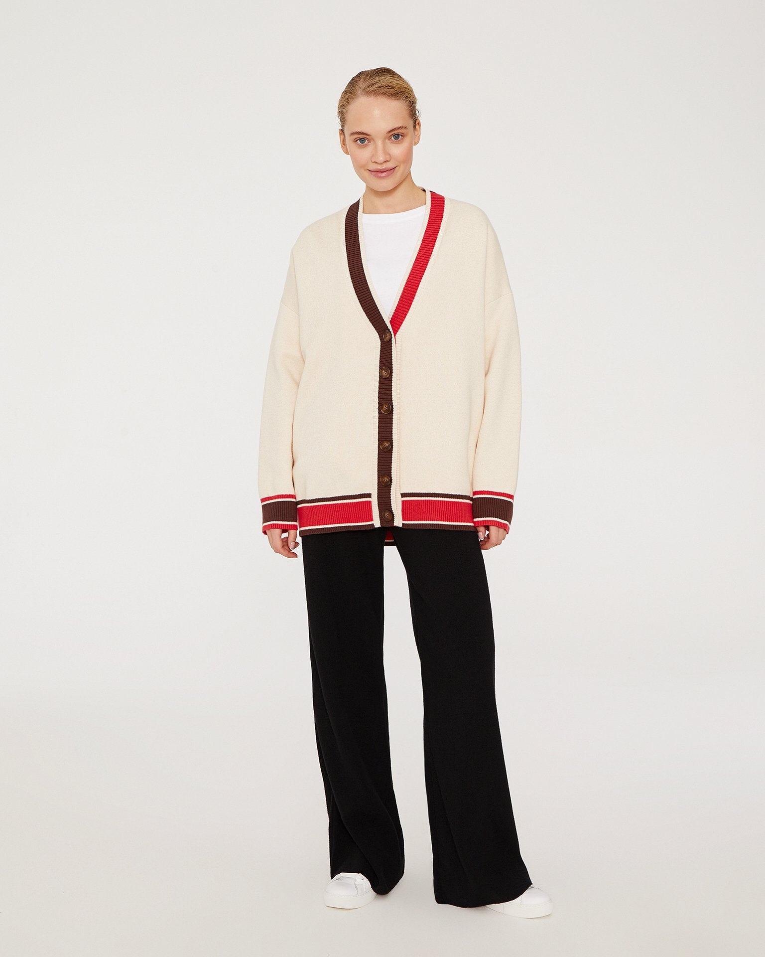 Longline Cardigan, Milky — photo 5