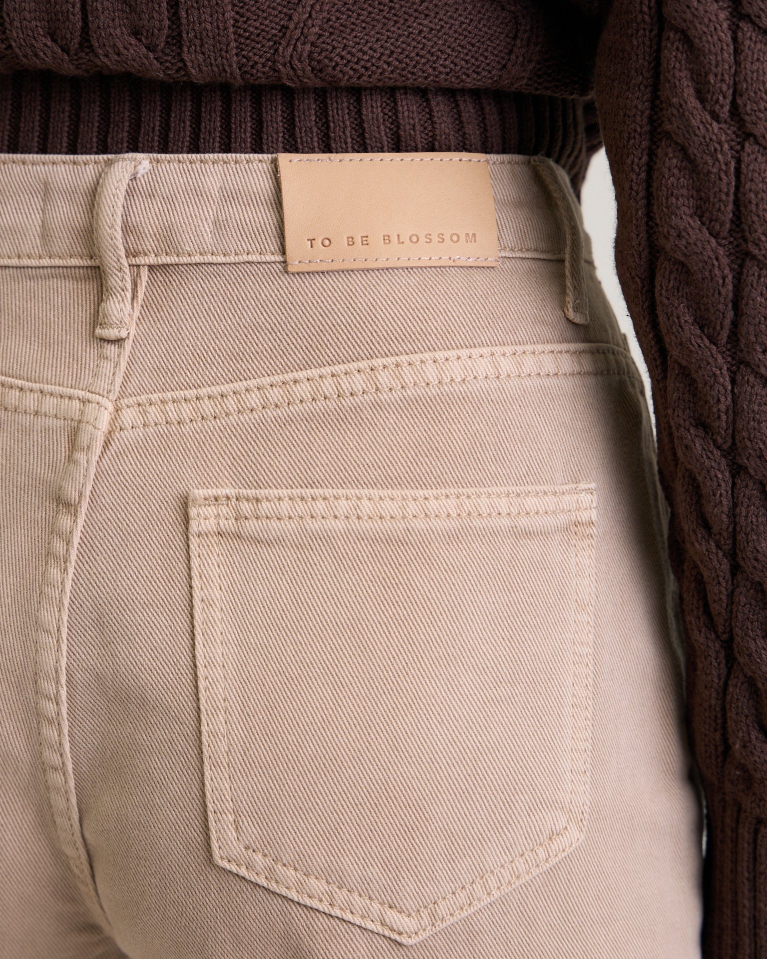 Beige mom jeans, Beige — photo 9