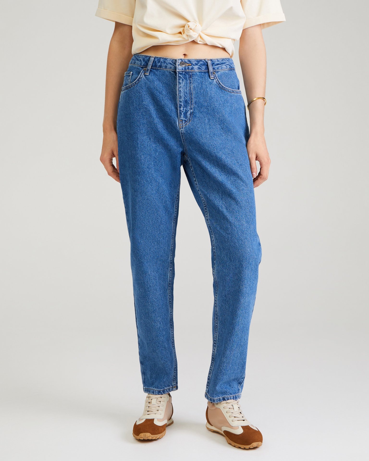 Light blue mom jeans, Blue — photo 7