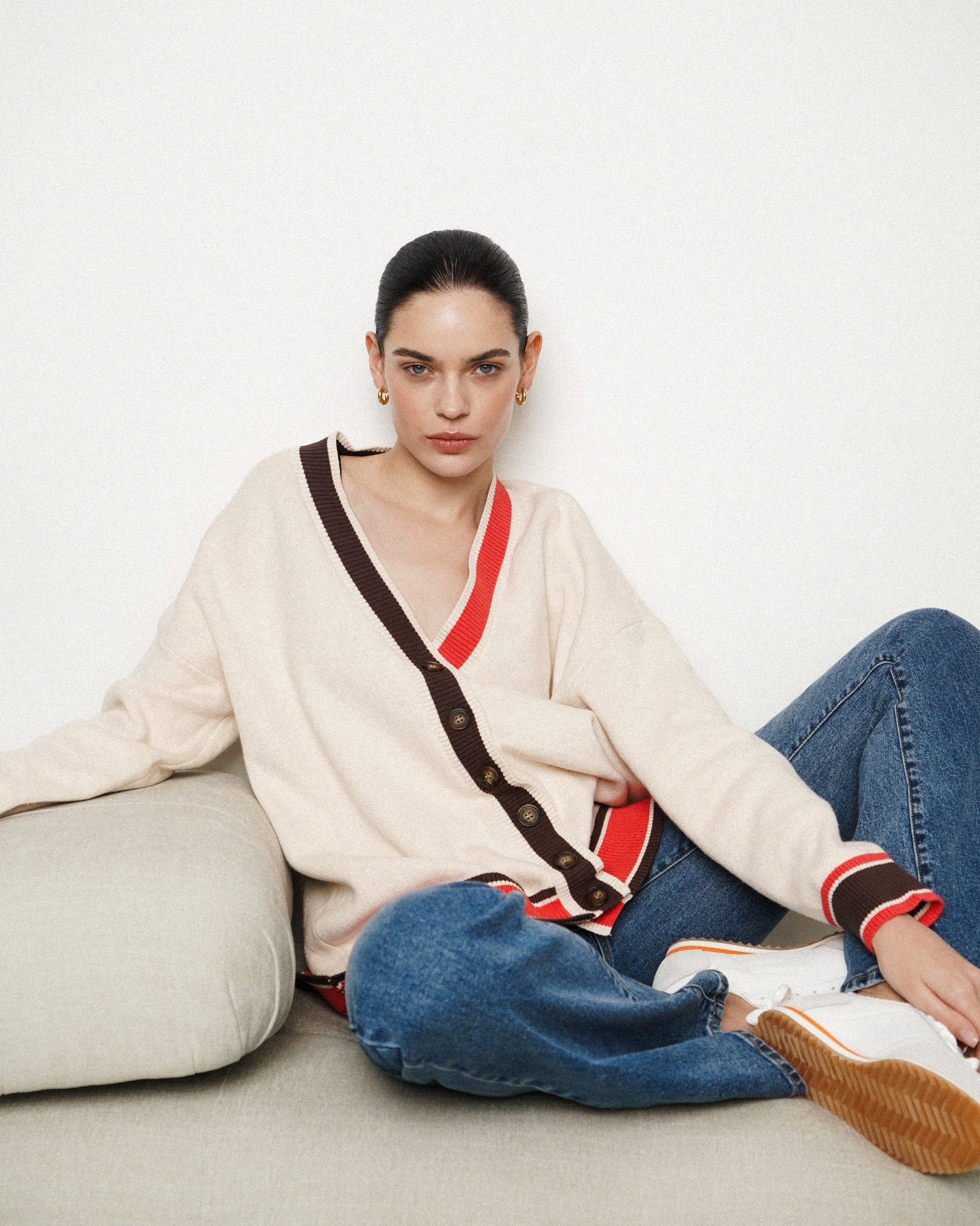 Longline Cardigan, Milky