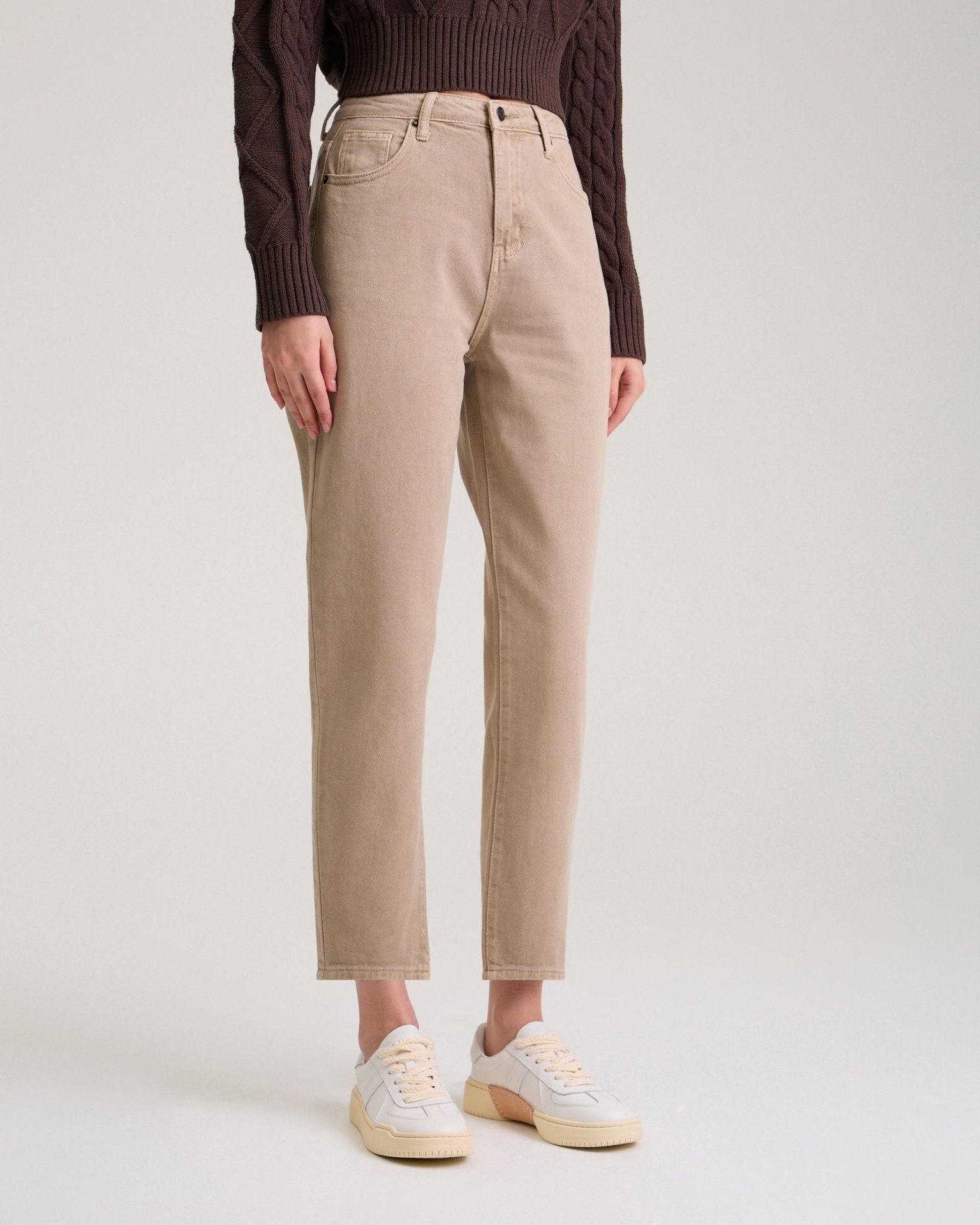 Beige mom jeans, Beige — photo 2