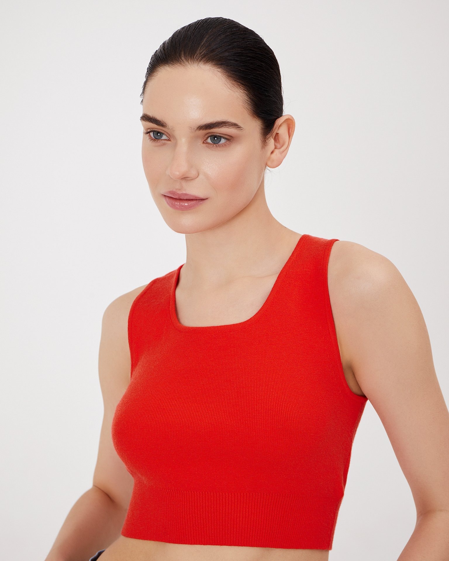 Red crop top, Coral — photo 7