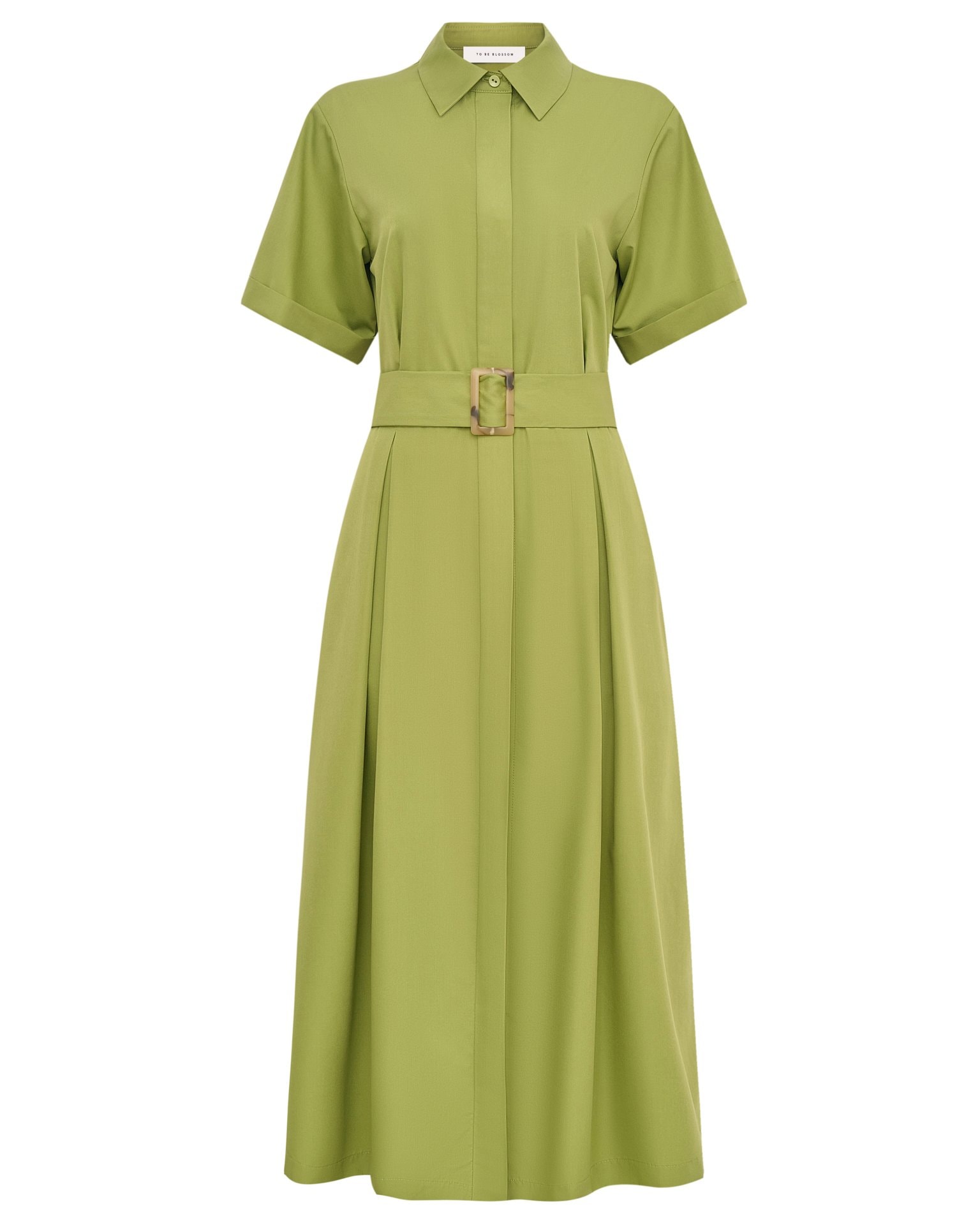 Dress with Belt, Green — photo 7
