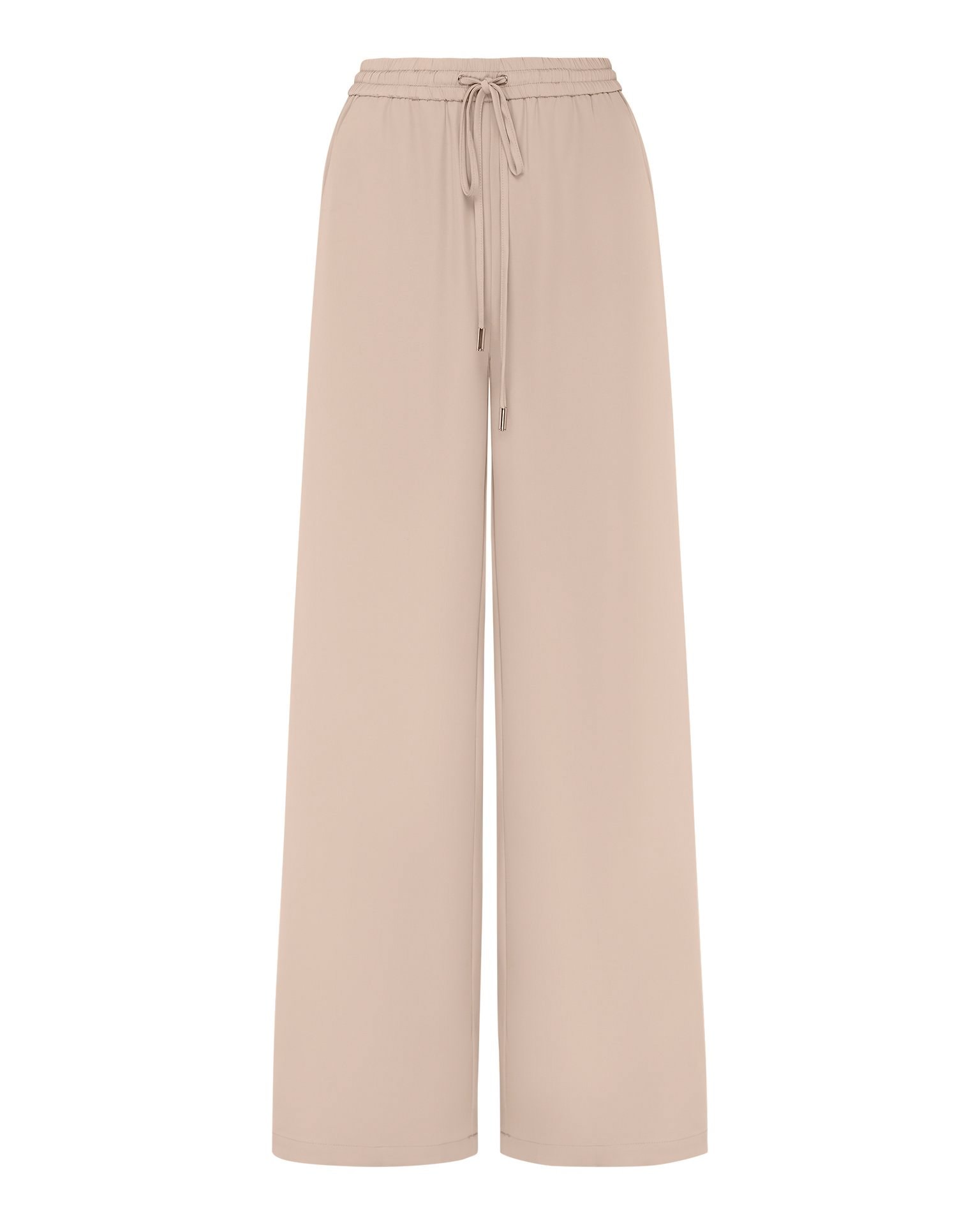 Viscose palazzo trousers, Beige