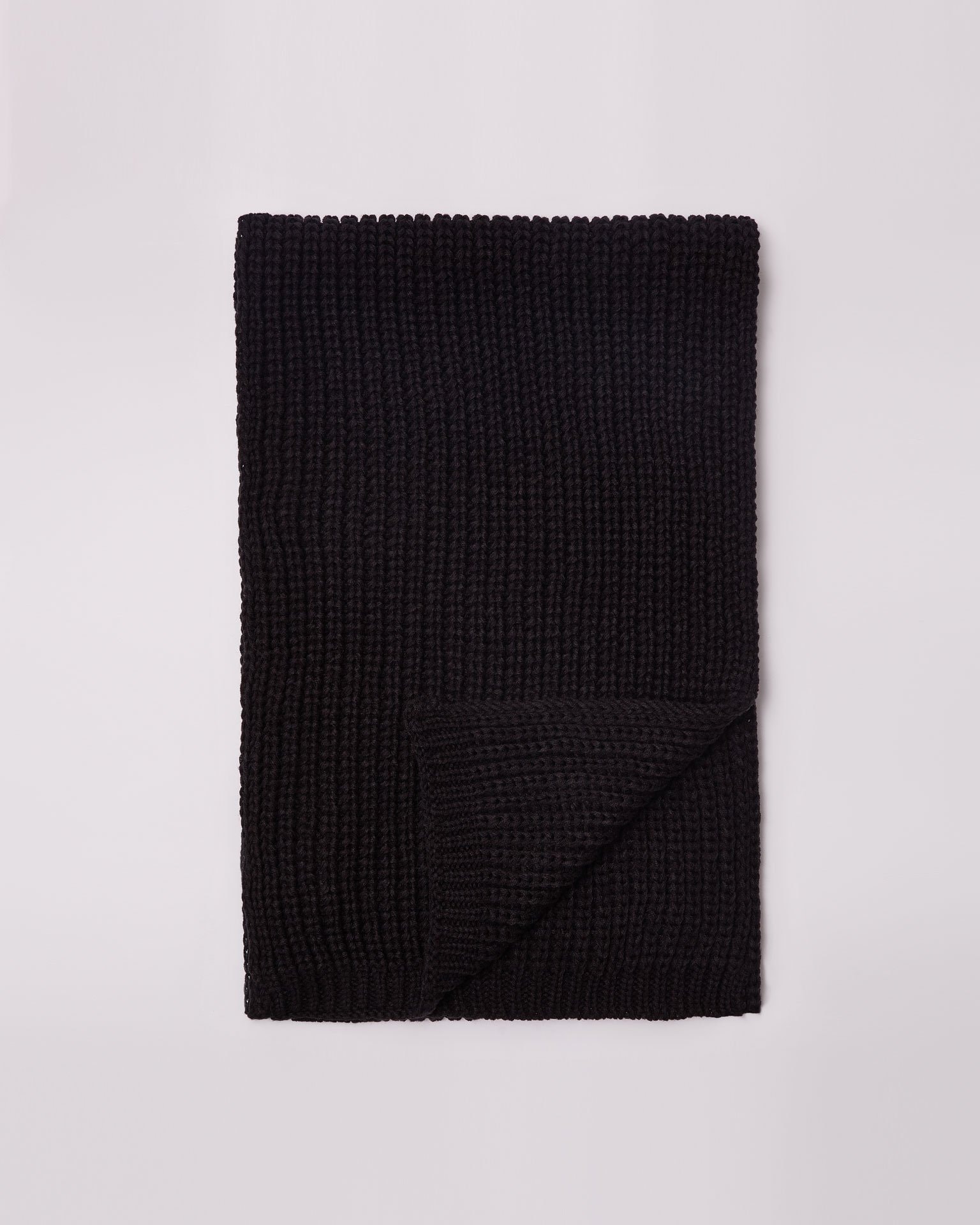 Chunky Knit Scarf, Black