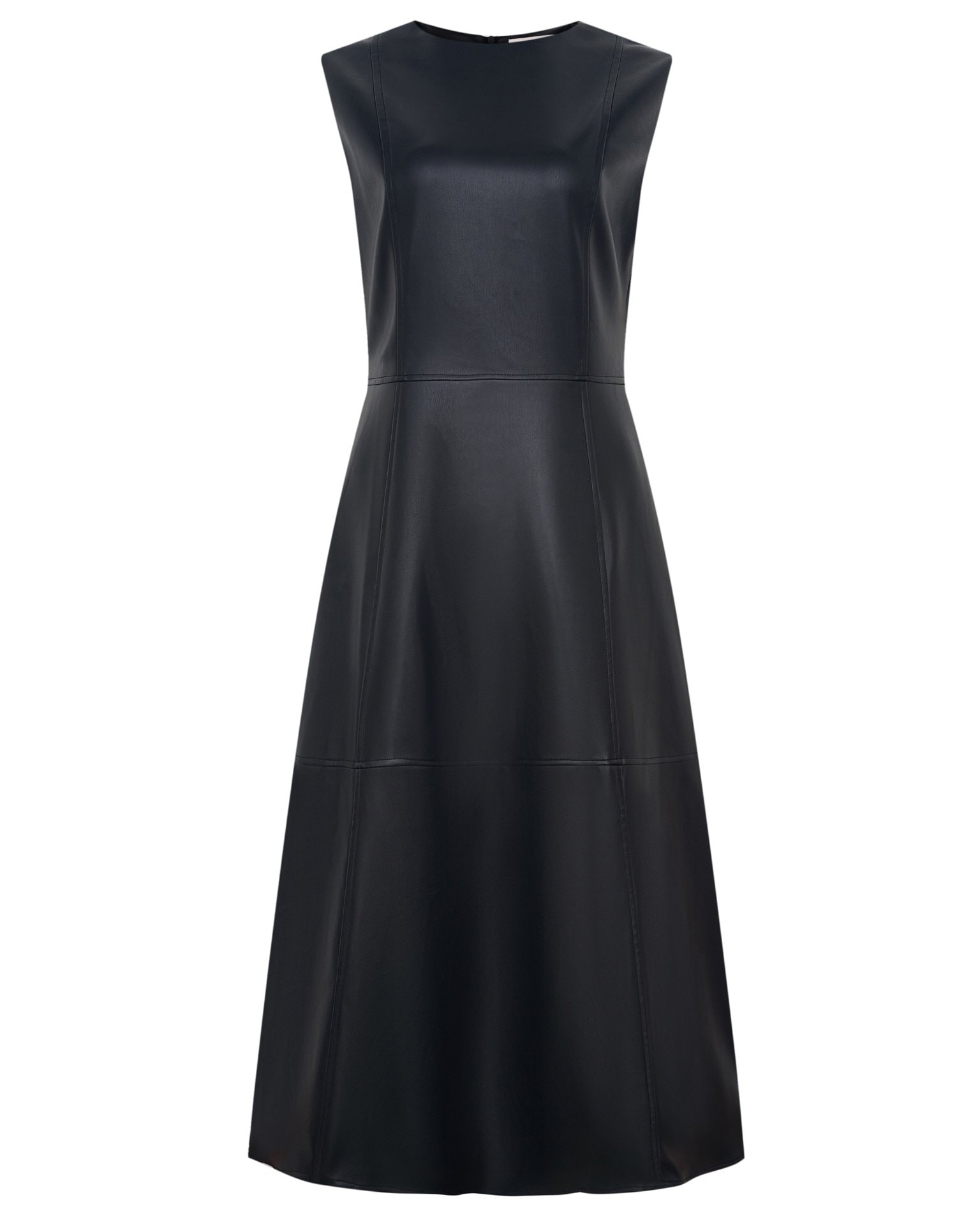 Faux leather dress, Black — photo 6