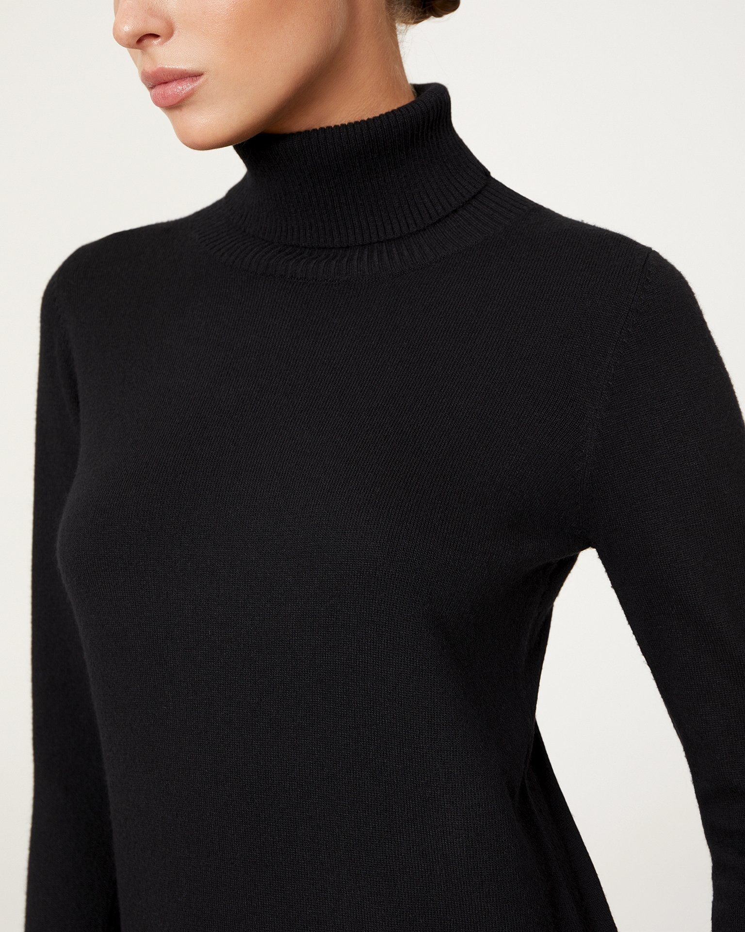 Black knitted dress, Black — photo 5
