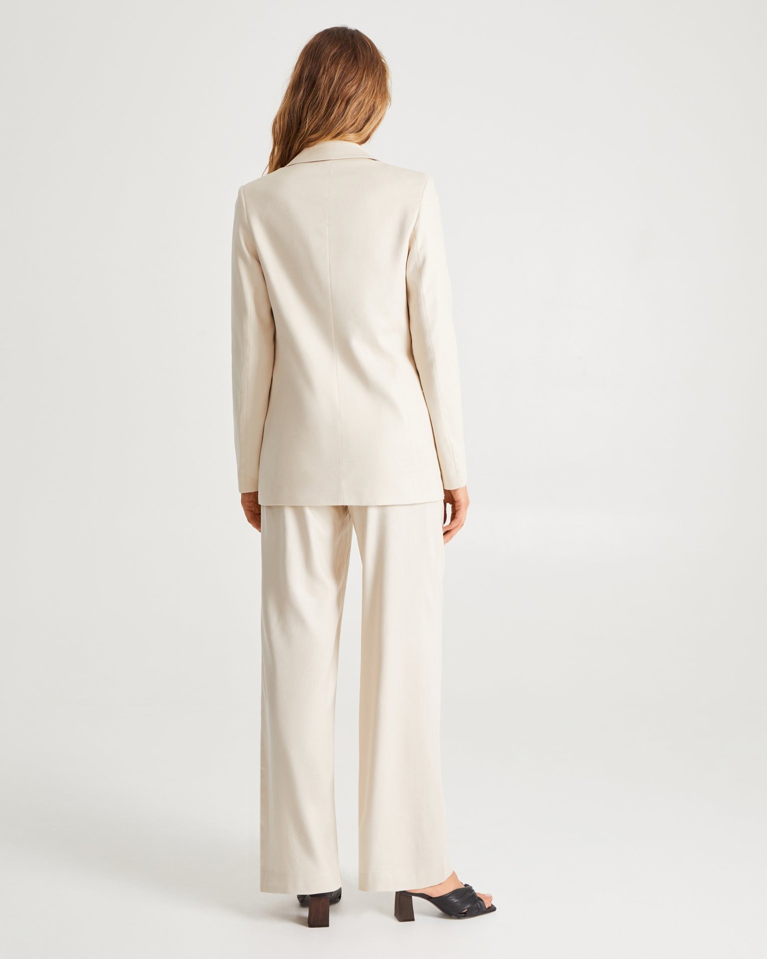 Beige linen trousers, Beige — photo 3