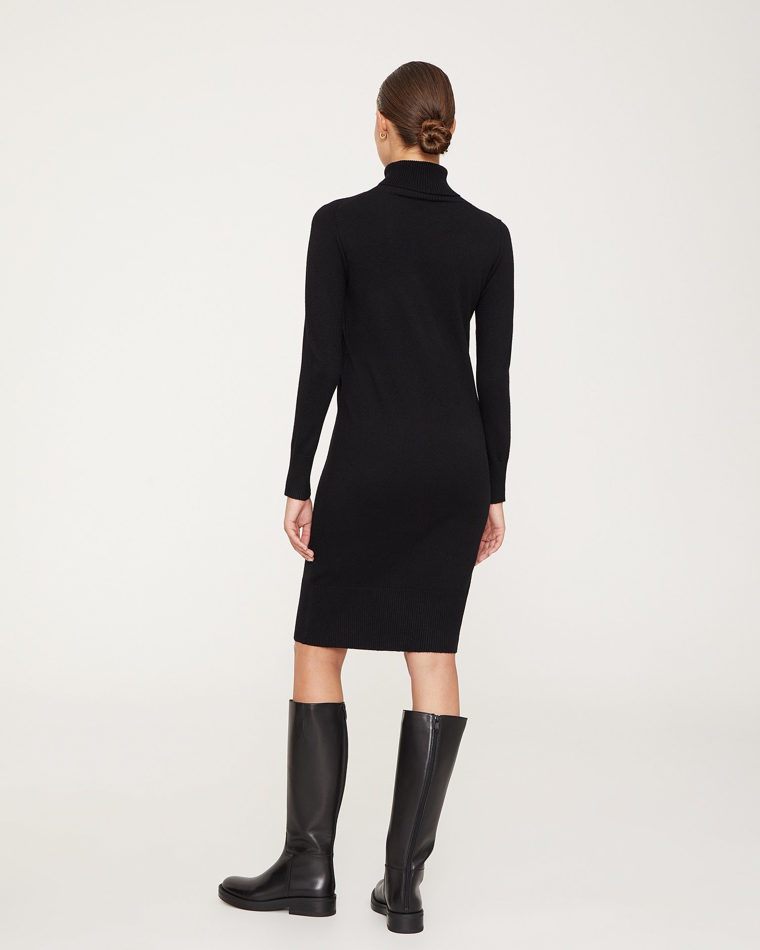Black knitted dress, Black — photo 3