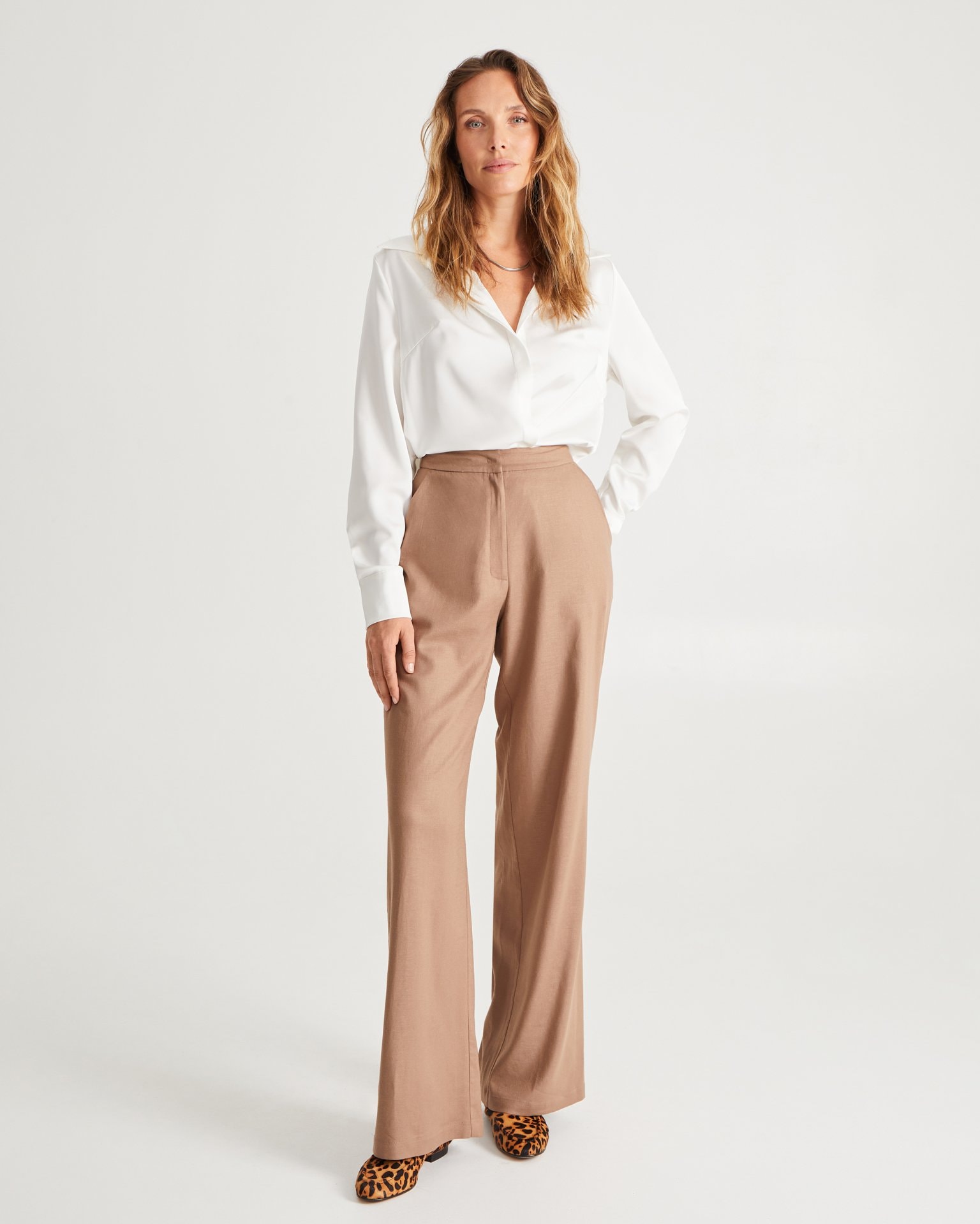 Palazzo trousers, Brown