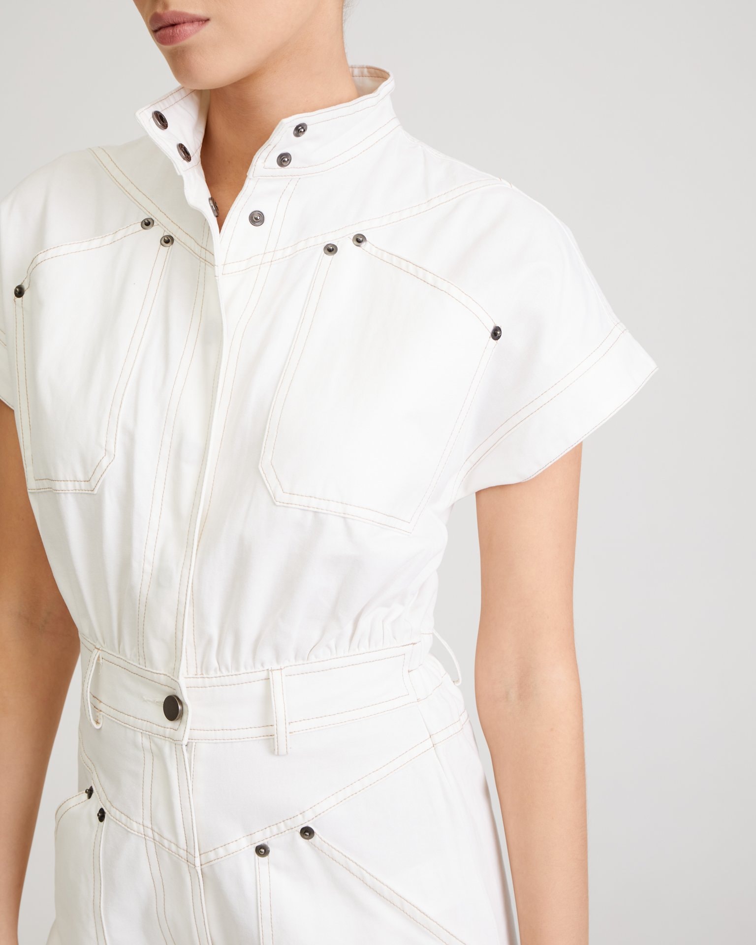 Snow-white jumpsuit, White — photo 6