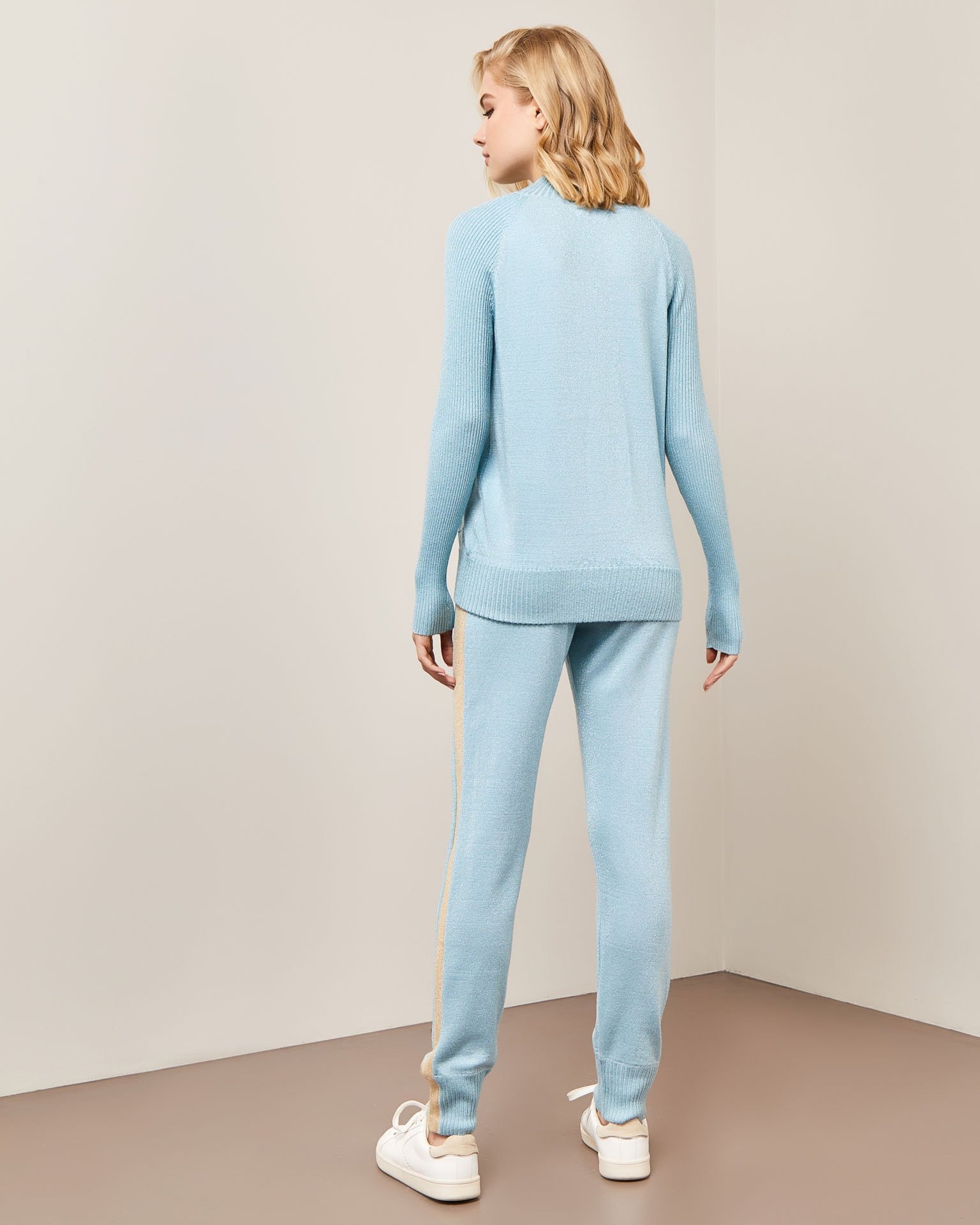 Trouser suit with striped detailing, Light Blue — photo 3
