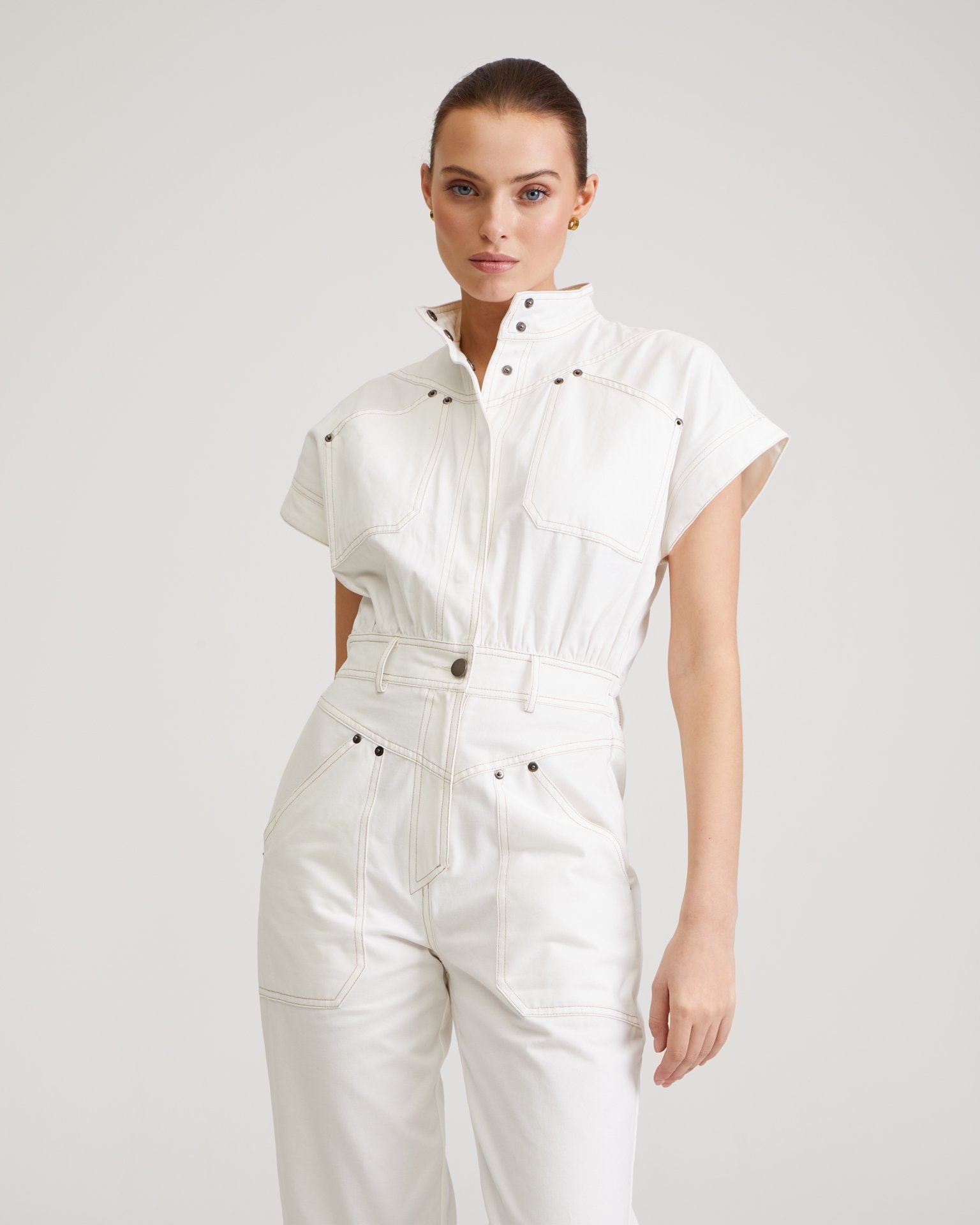 Snow-white jumpsuit, White — photo 2