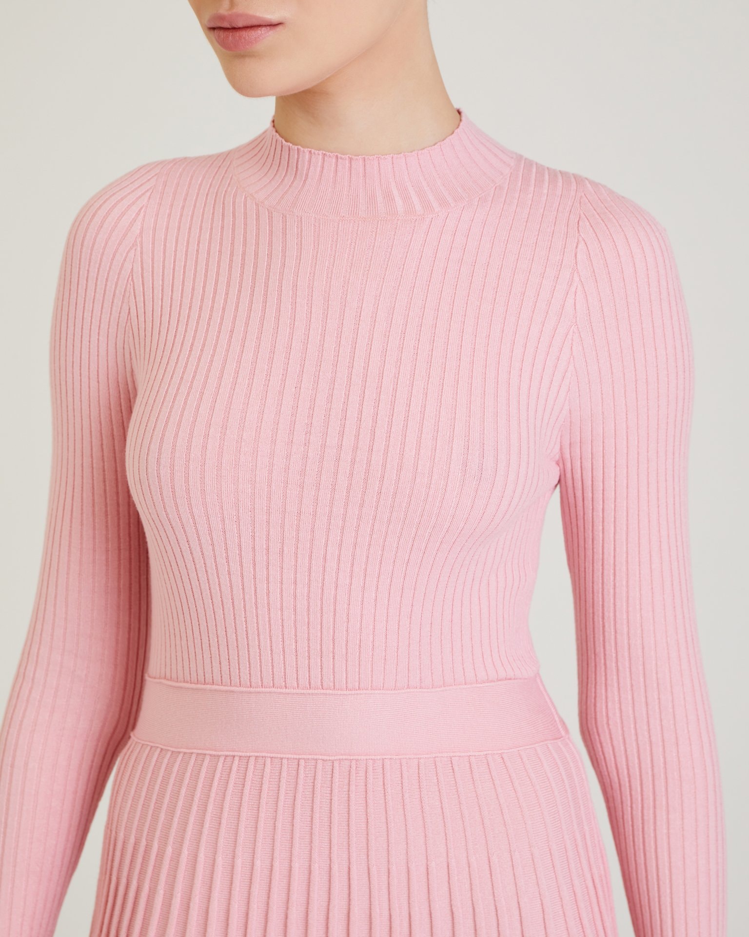 Dress with pleated skirt, Pink — photo 8