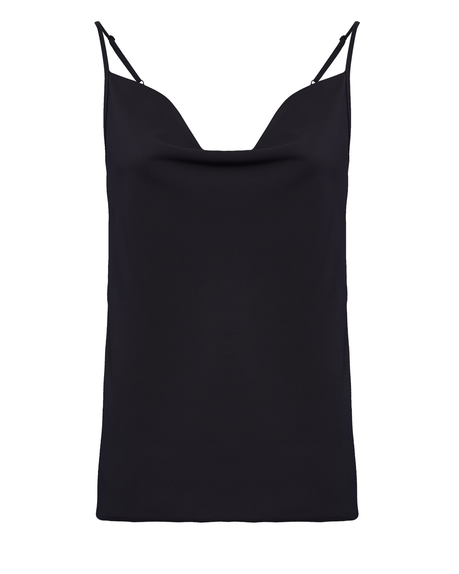 Top with side slits, Black — photo 6
