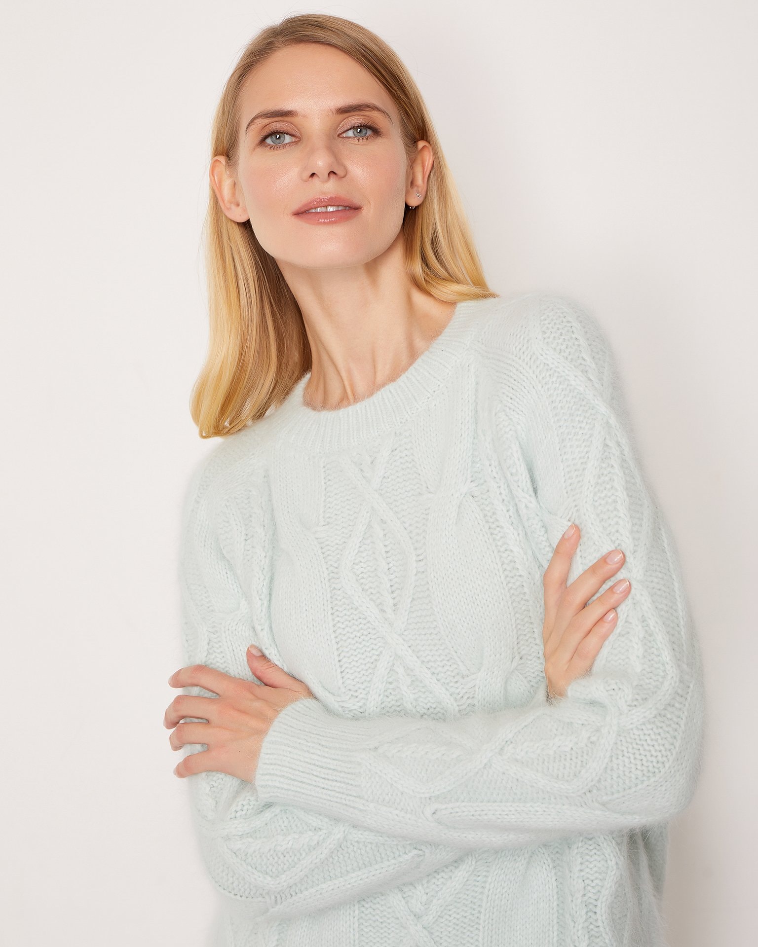Fluffy sweater, Mint — photo 2