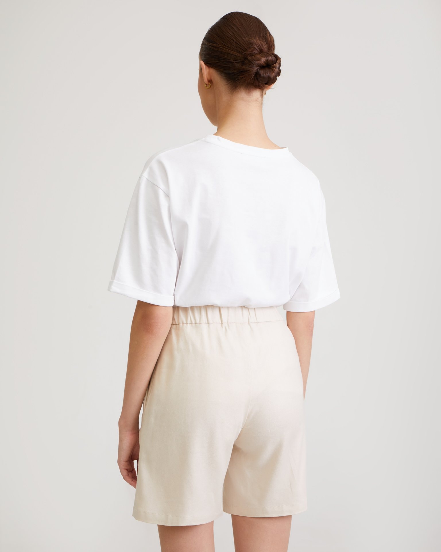 Linen shorts, Beige — photo 4