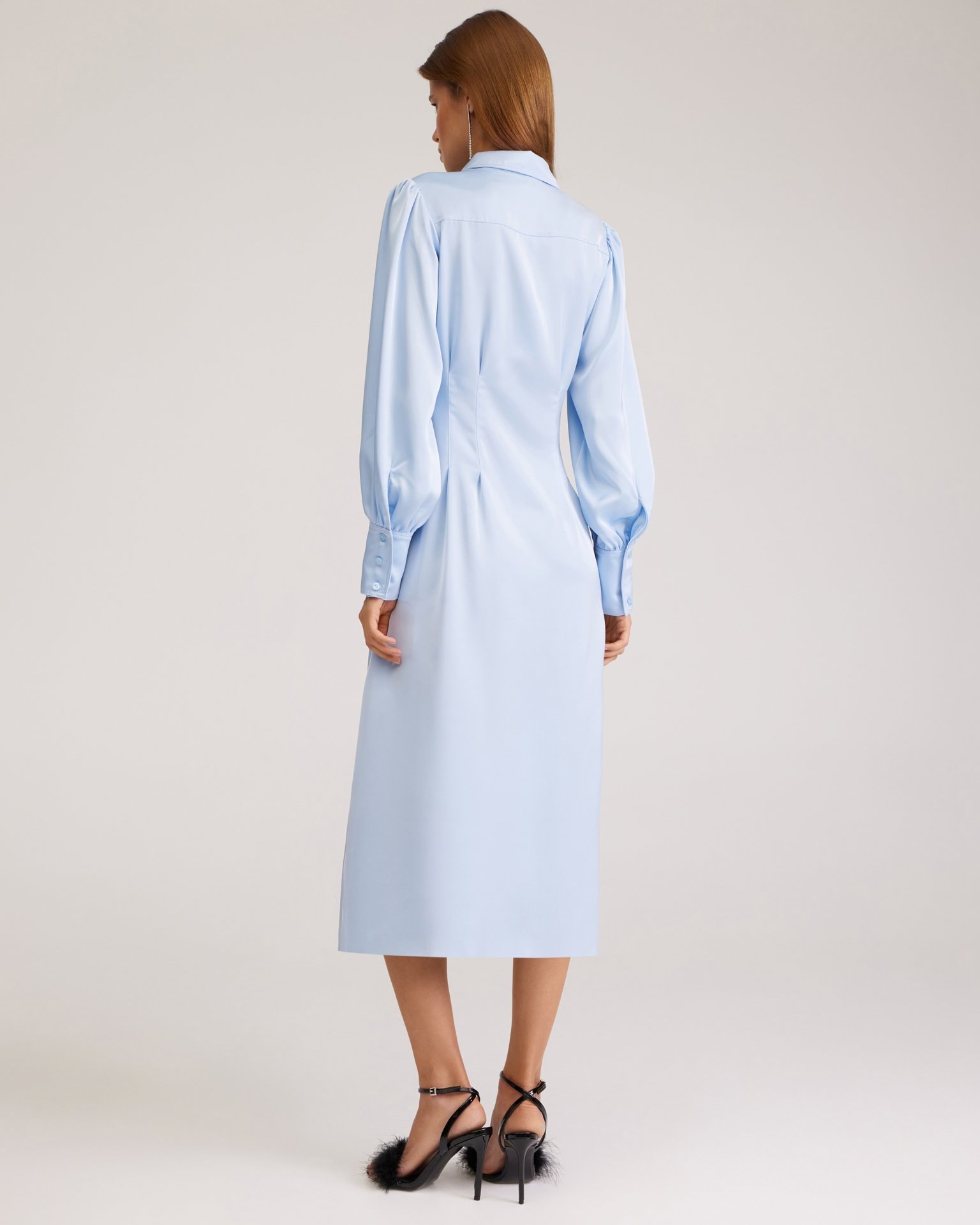 Dress with lacing, Blue — photo 4