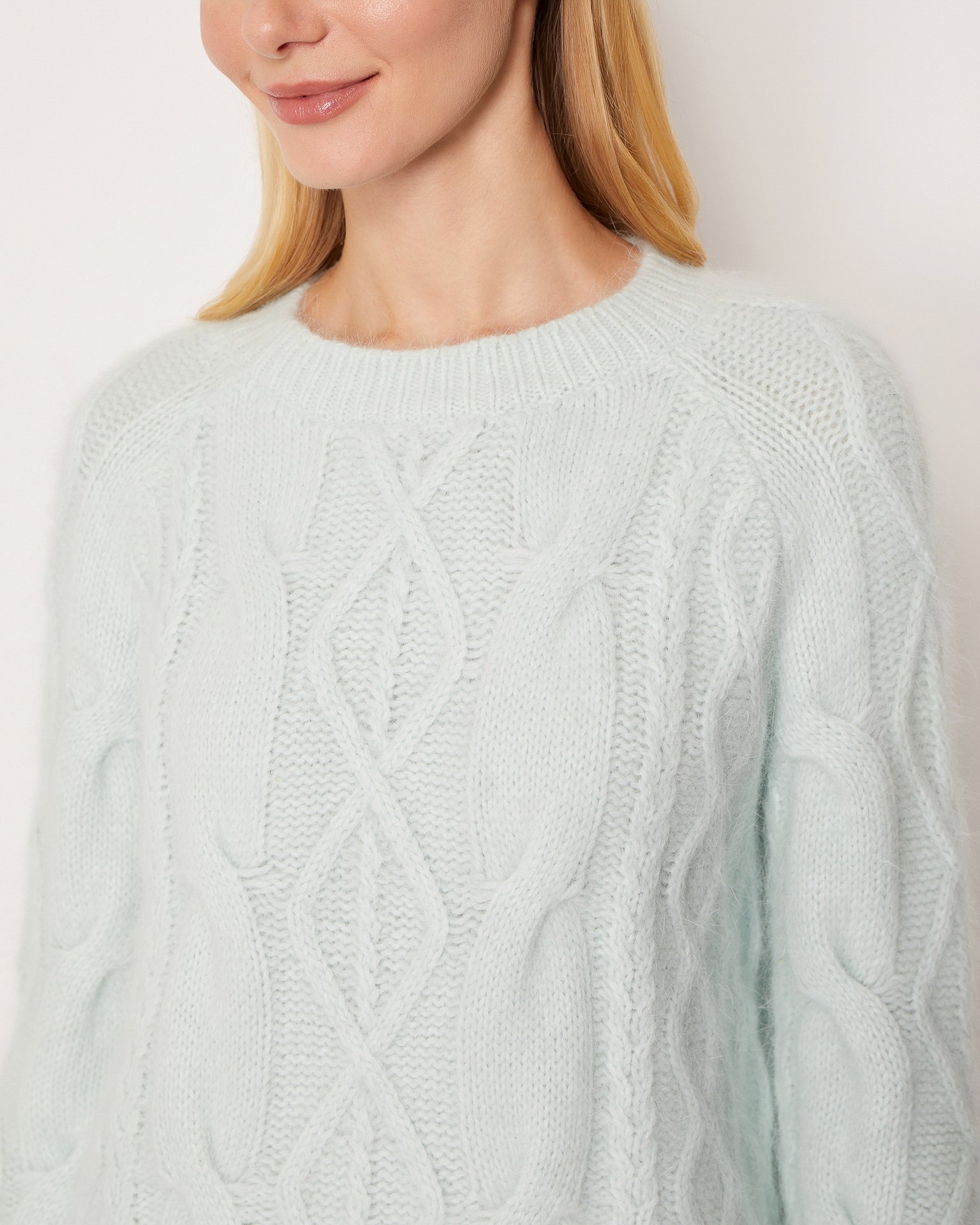 Fluffy sweater, Mint — photo 6