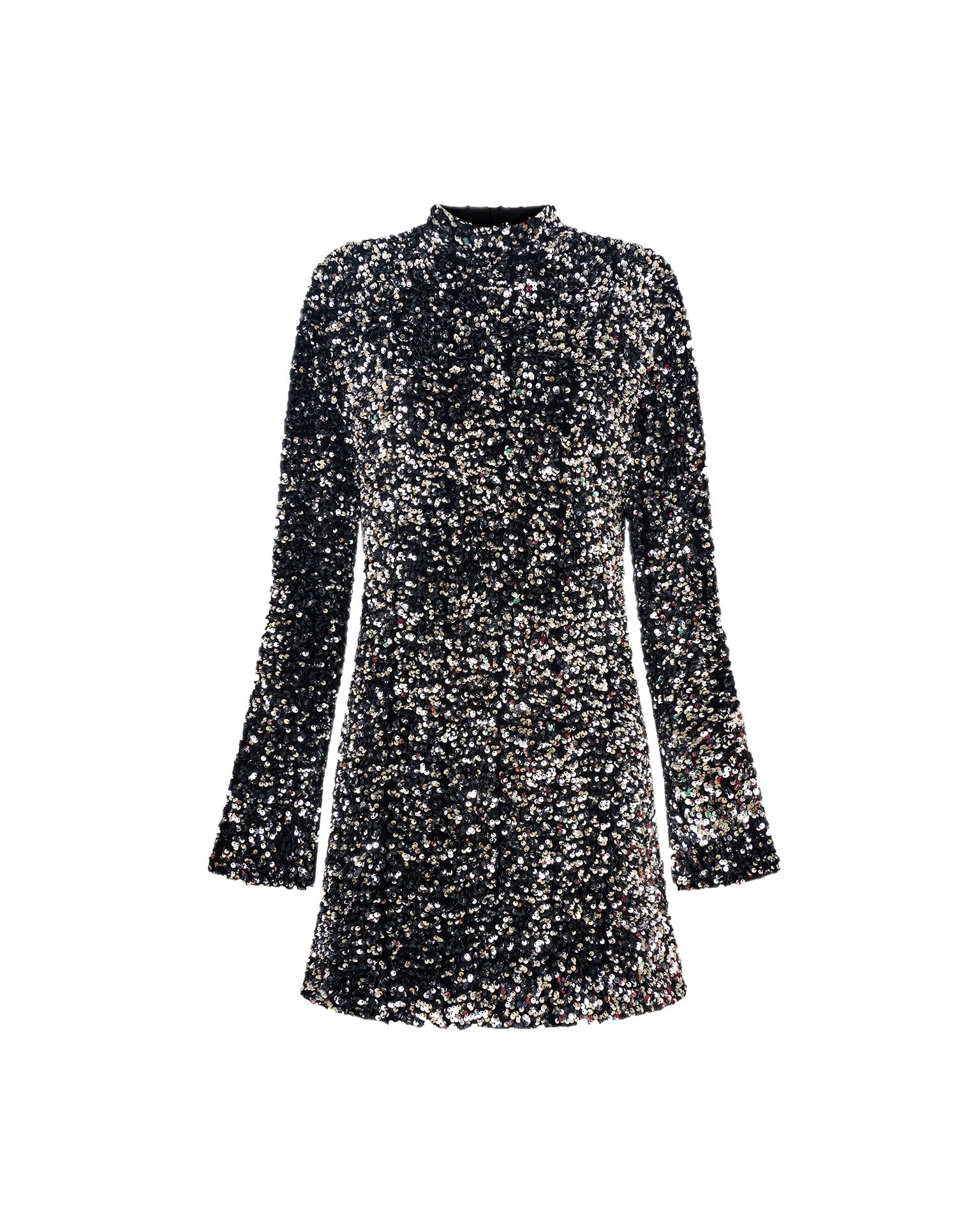 Dress with silver sequins, Silver — photo 10