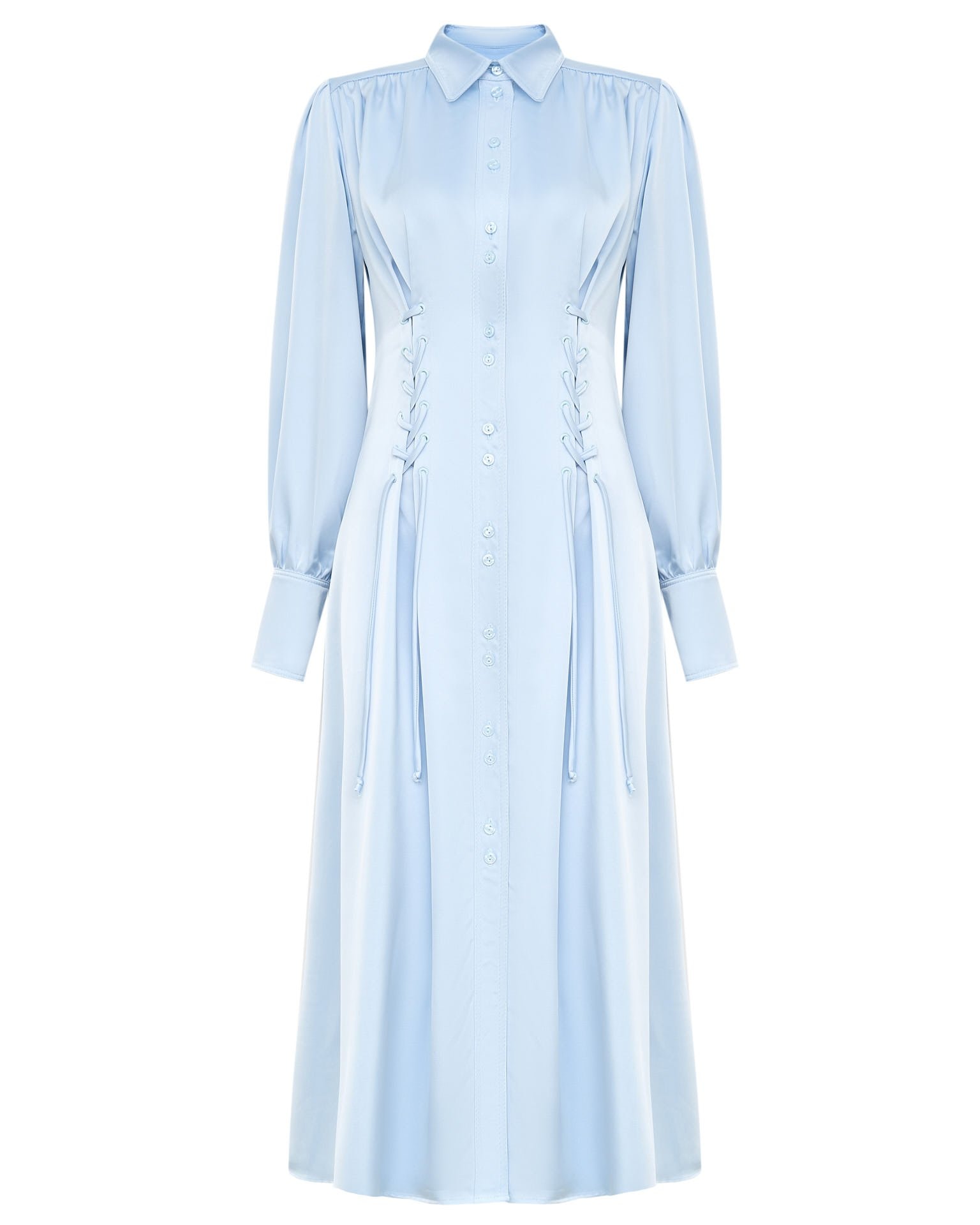 Dress with lacing, Blue