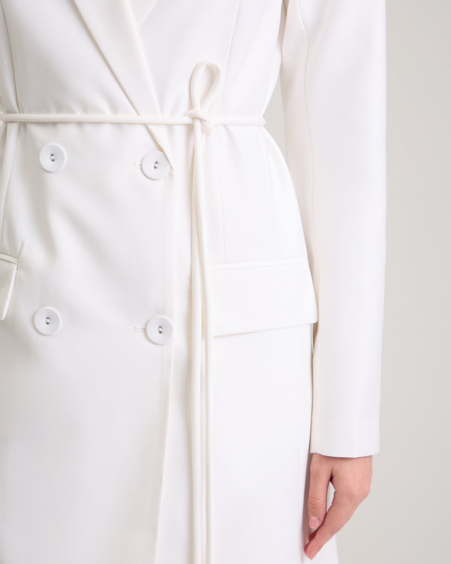 White blazer dress, White — photo 9