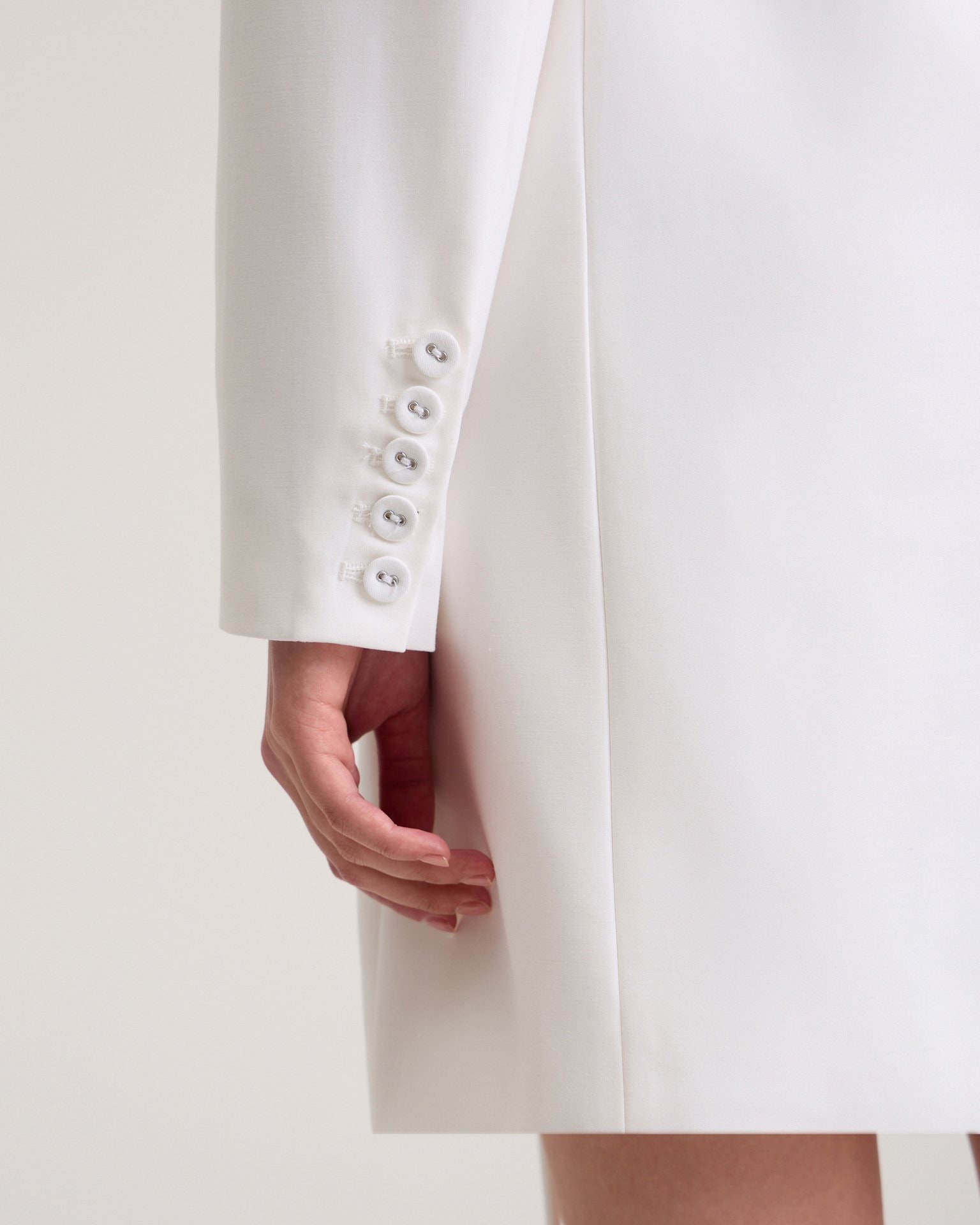 White blazer dress, White — photo 10