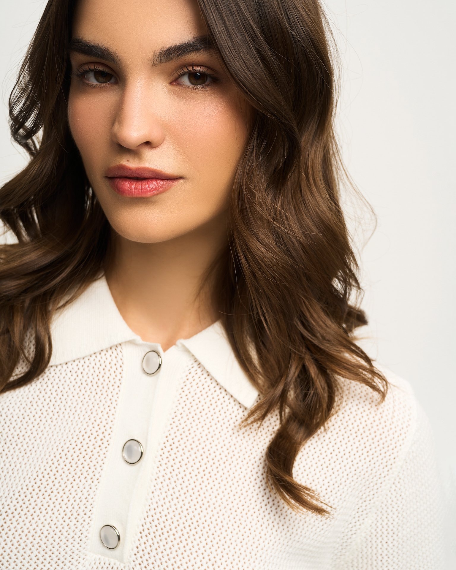 Lace Polo, White — photo 6