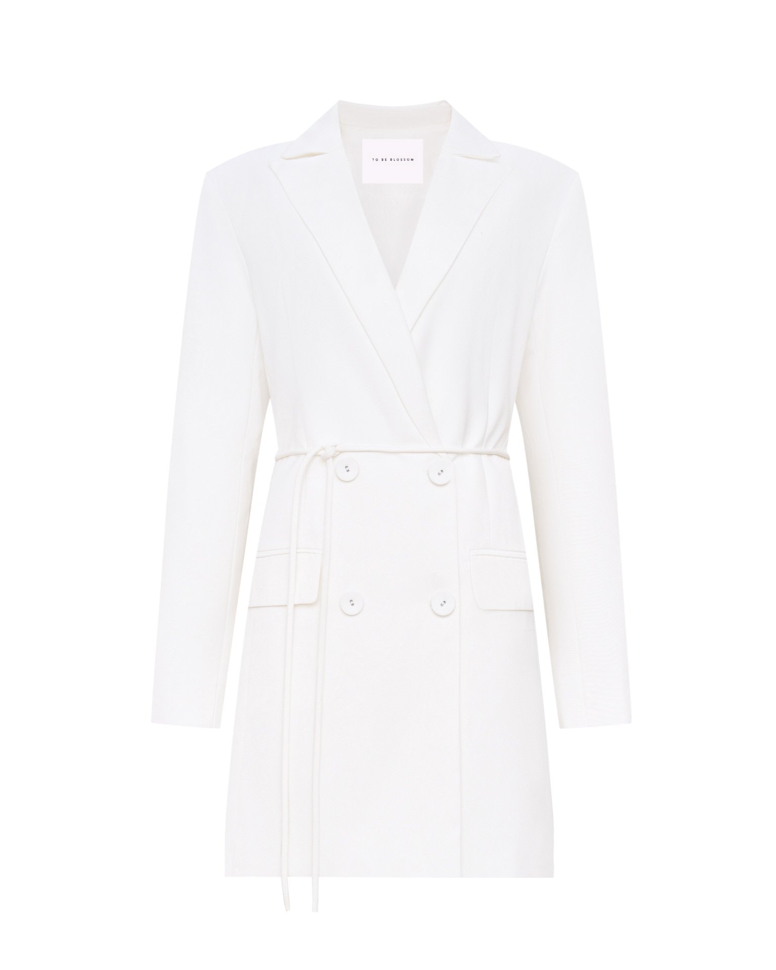 White blazer dress, White — photo 11