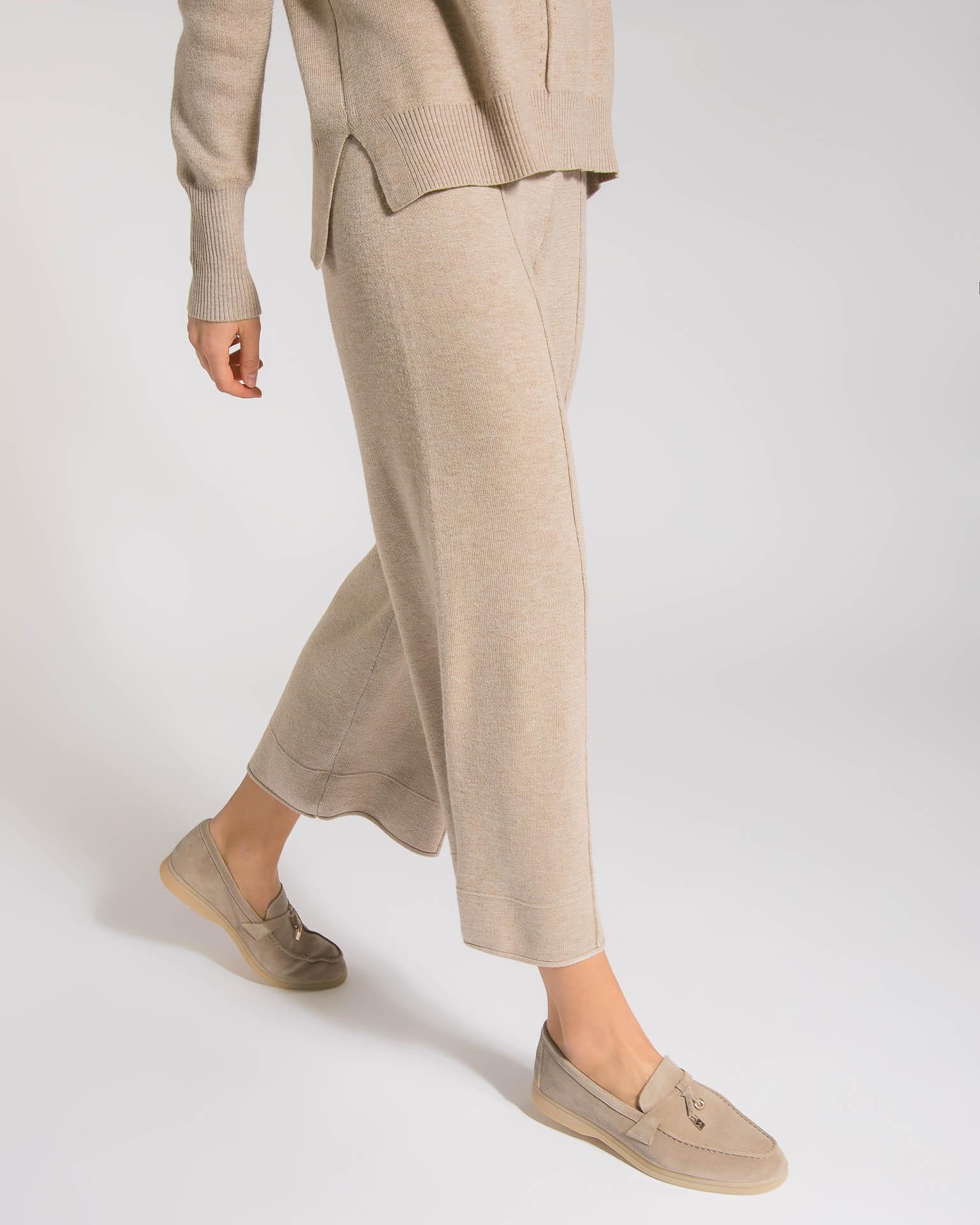 Suit with culotte trousers and a loose jumper, Beige — photo 2