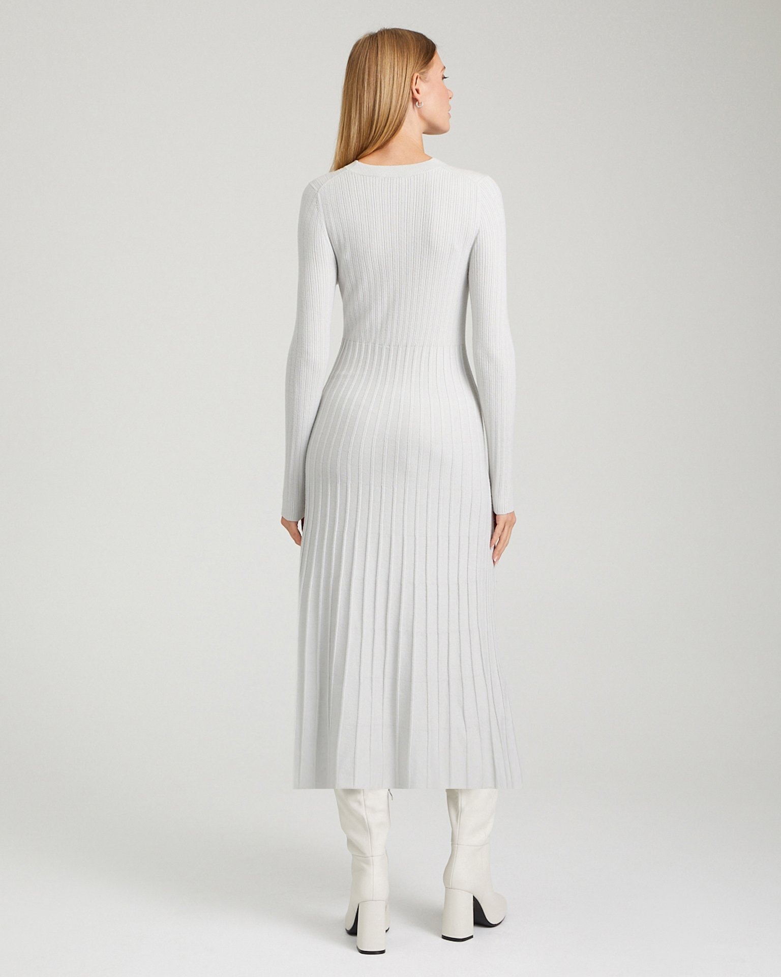 Knit midi dress, Grey — photo 4
