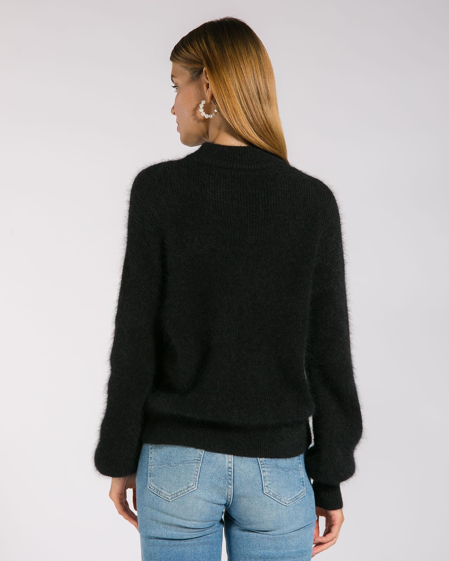 A jumper with a choker ribbon, Black — photo 4