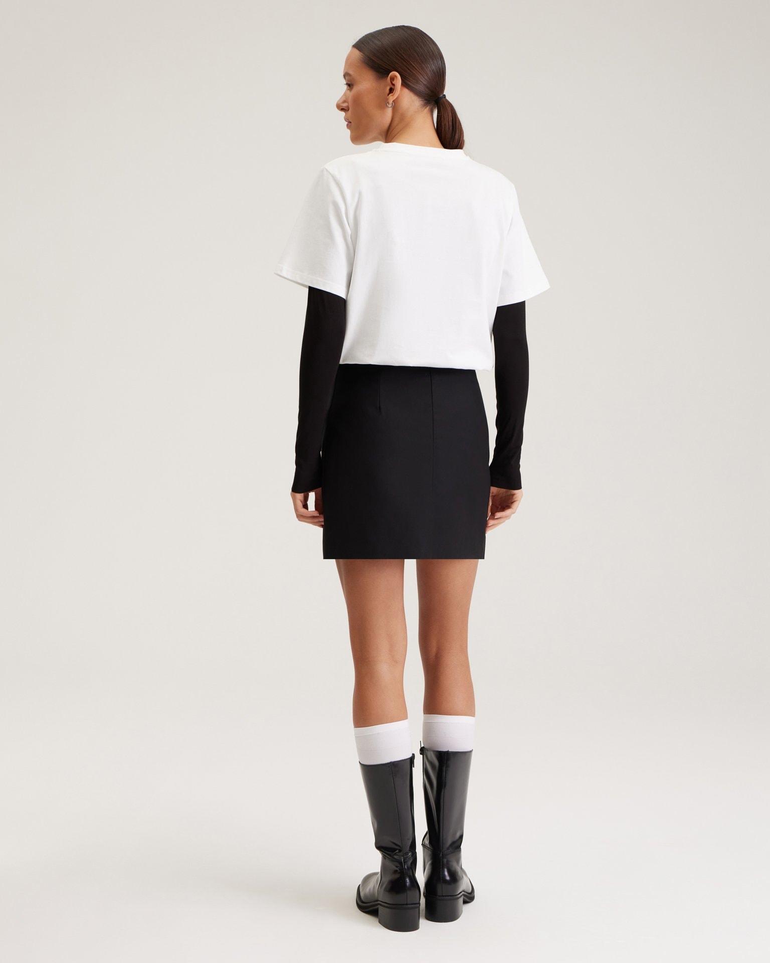 Wrap mini skirt, Black — photo 3