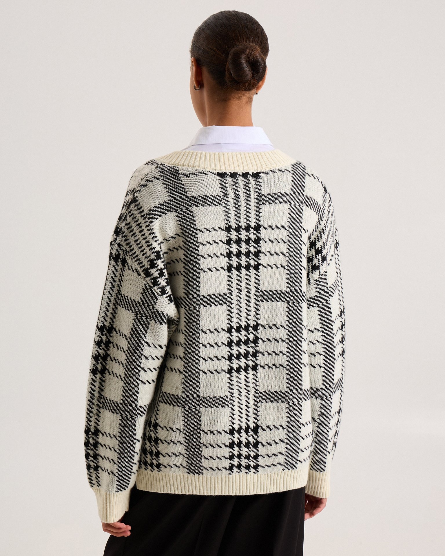 Checkerboard Jumper, Milk — photo 3