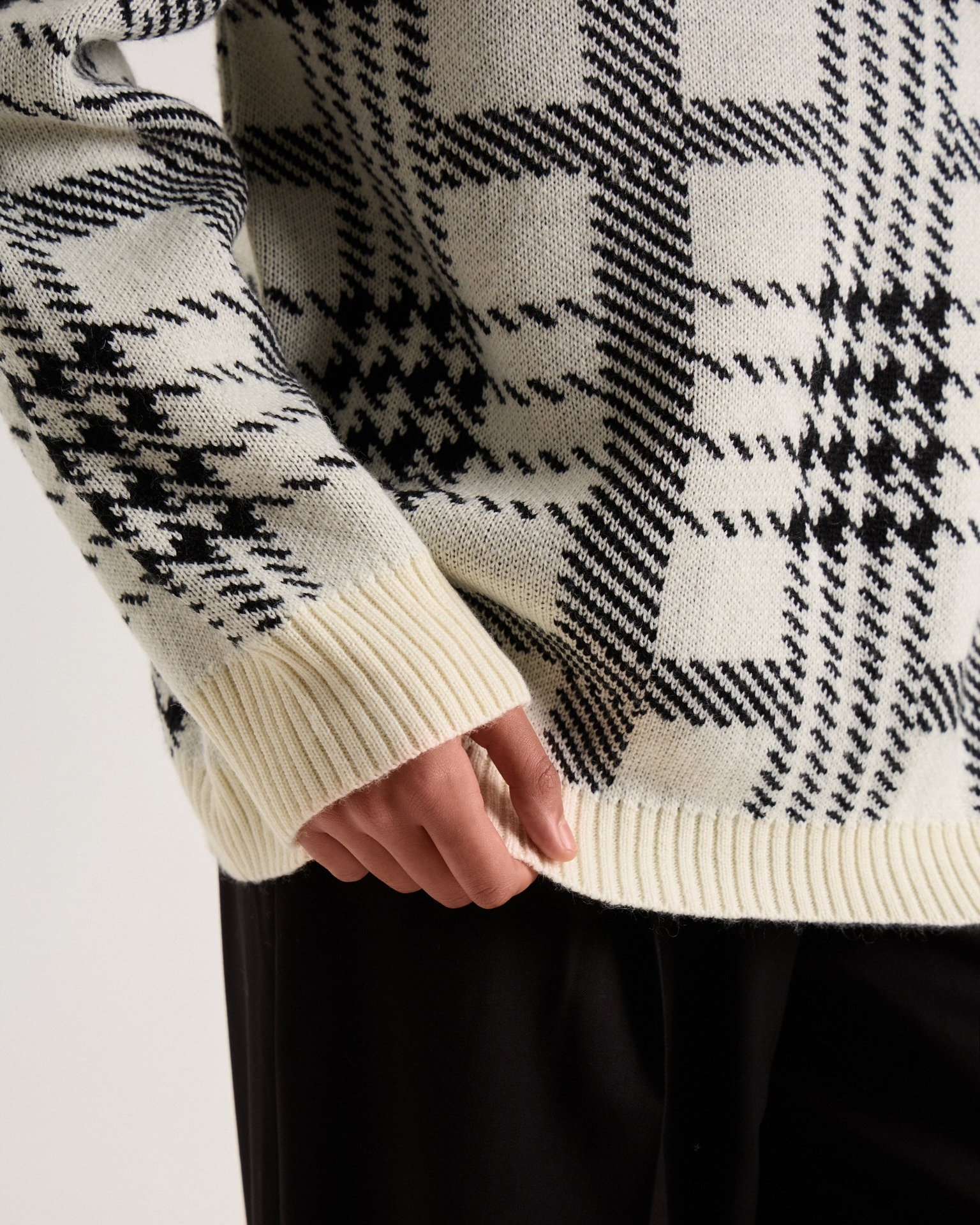 Checkerboard Jumper, Milk — photo 10