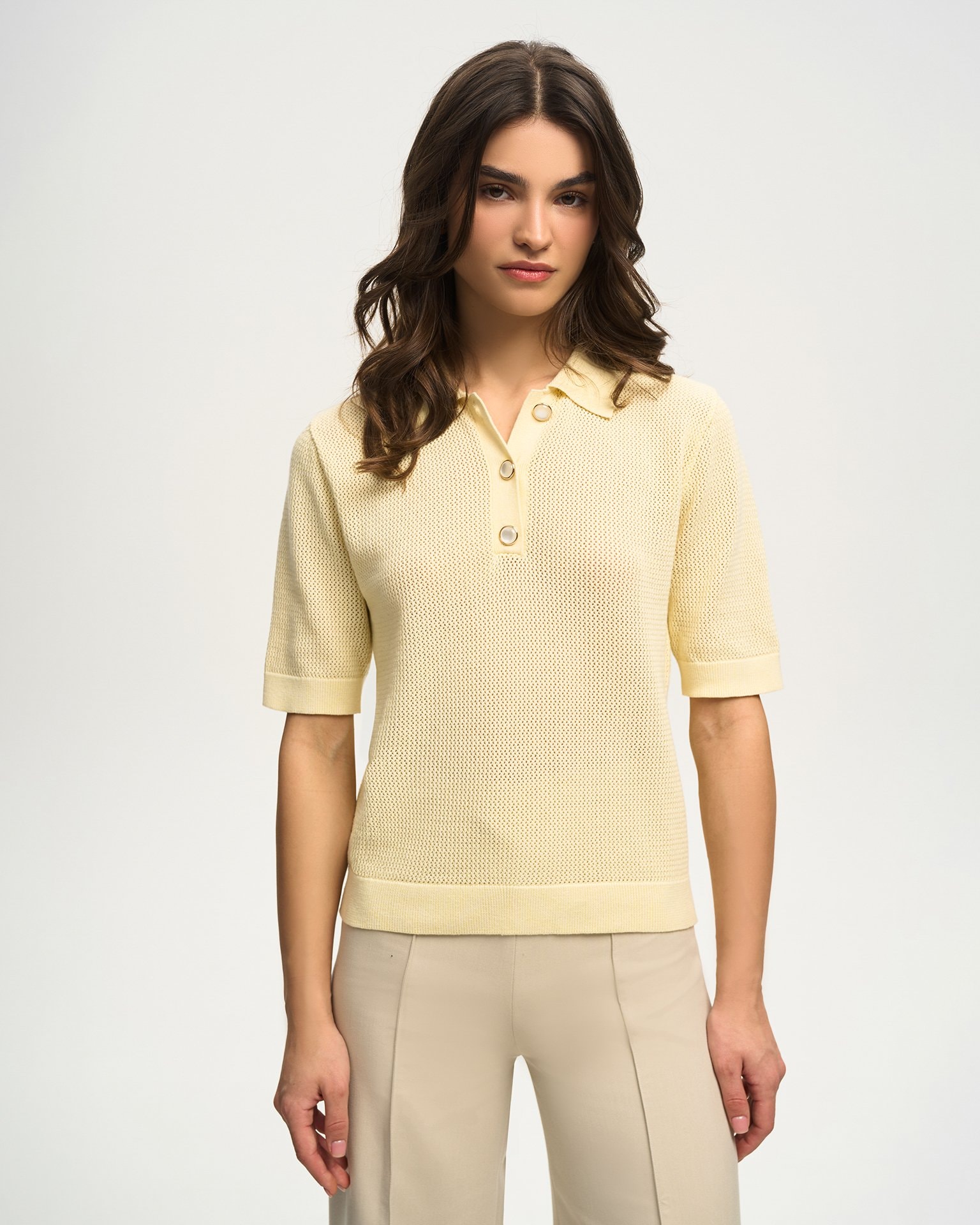 Polo in butter, Yellow — photo 4