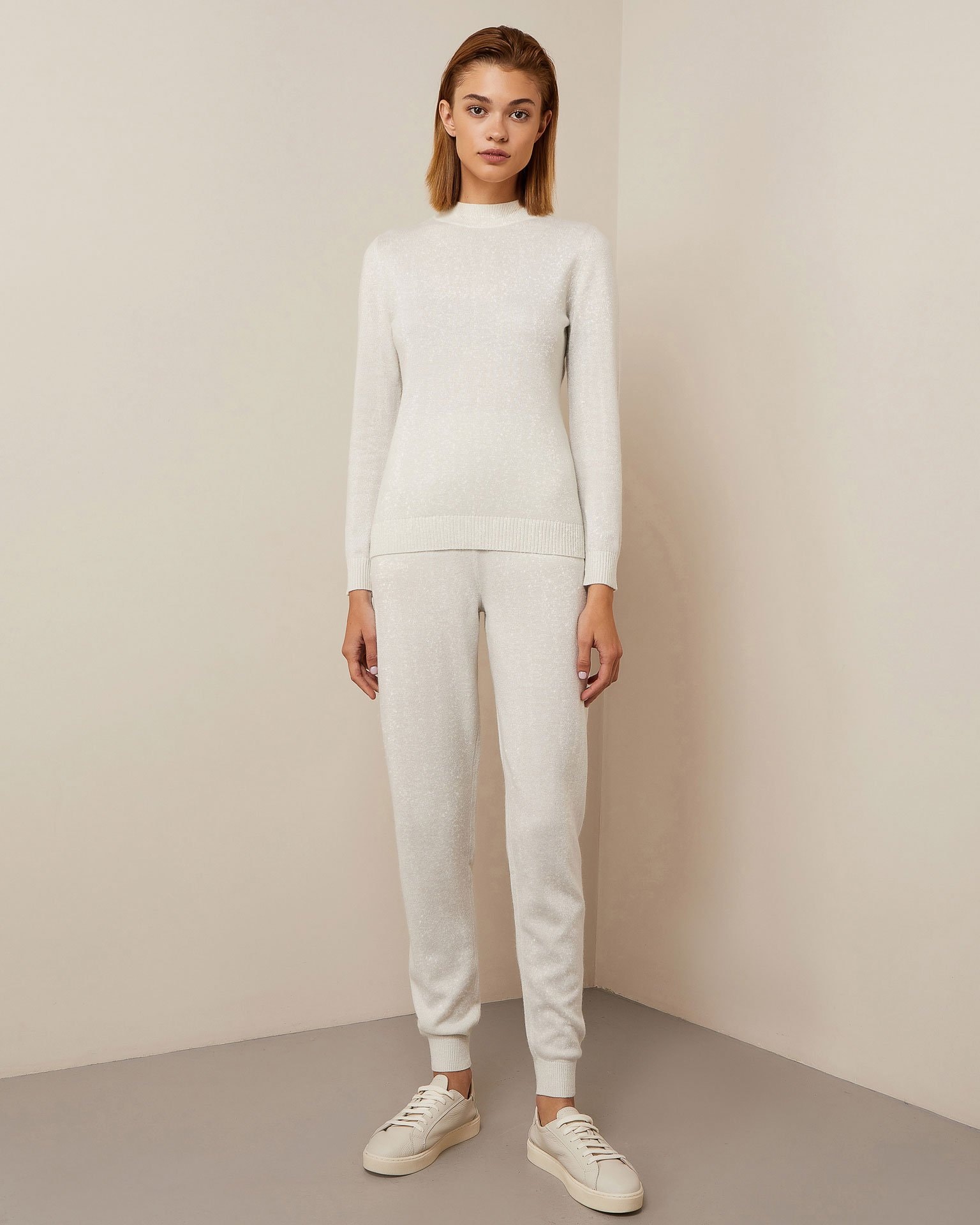 White Trousers Suit, White — photo 2