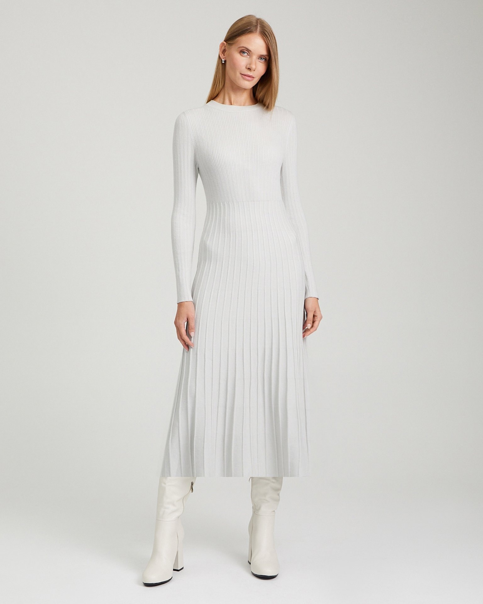 Knit midi dress, Grey
