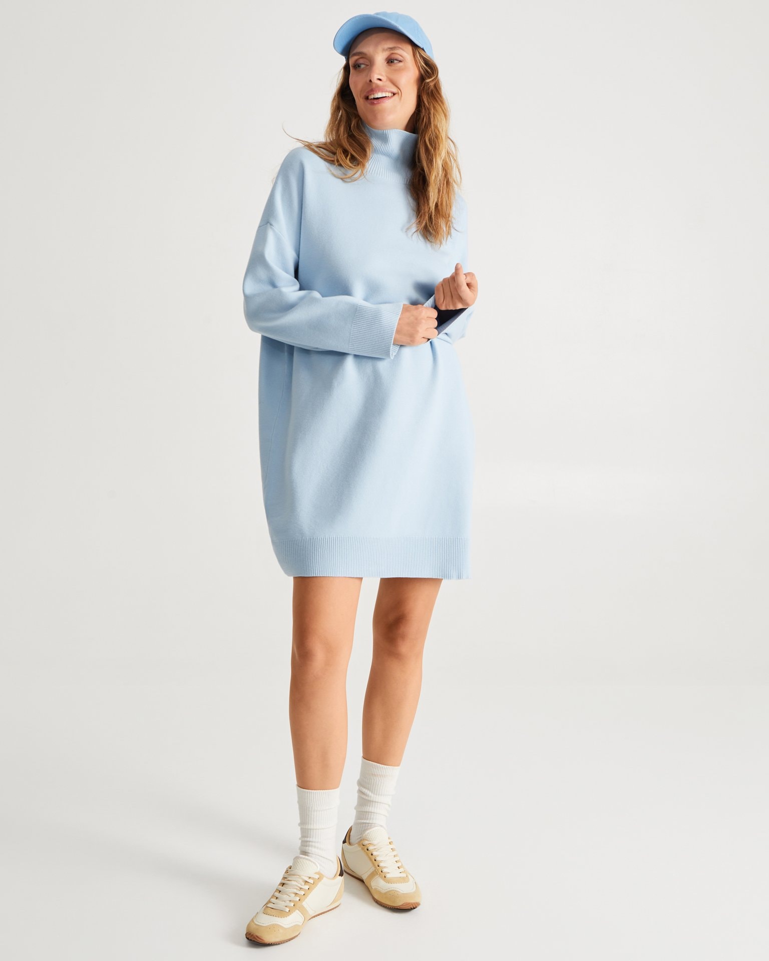Cocoon dress, Cornflower Blue — photo 3
